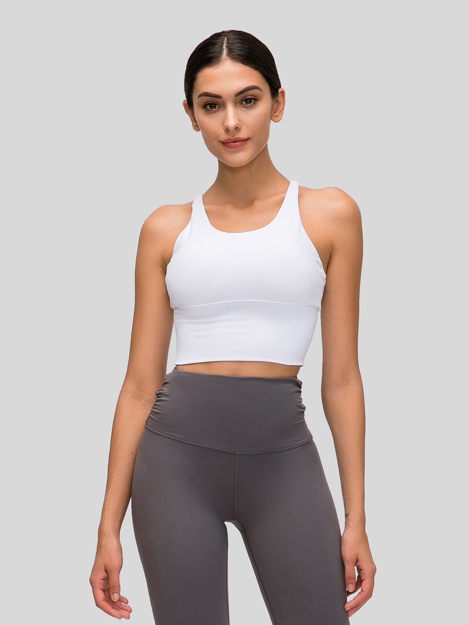 Womens Light Support Yoga Bra white