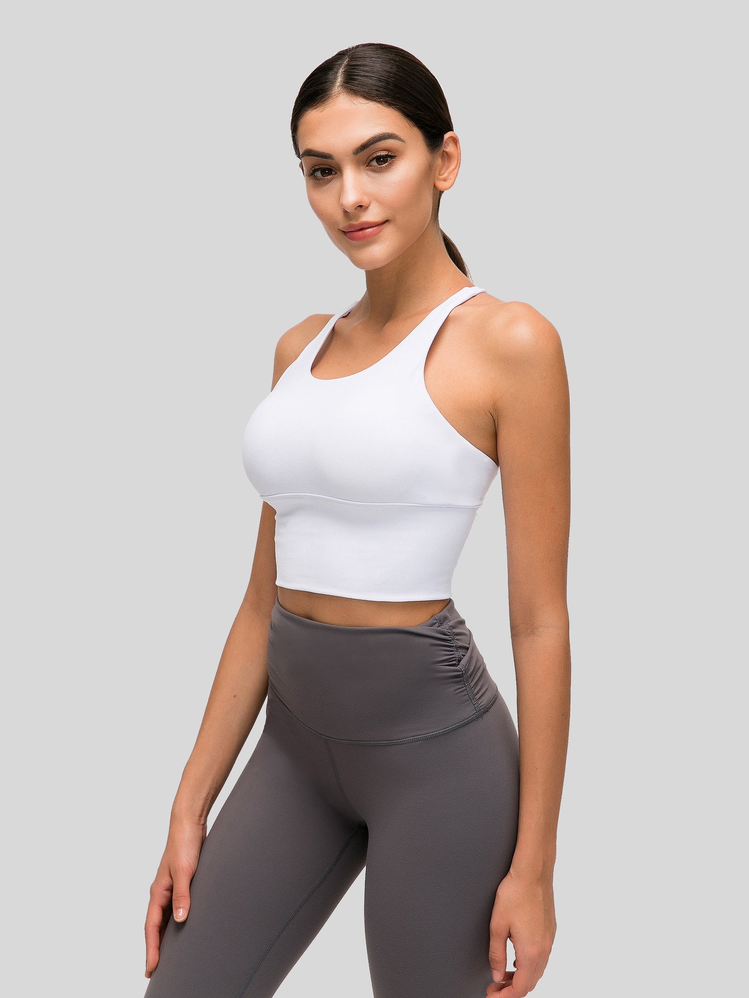 Womens Light Support Yoga Bra white