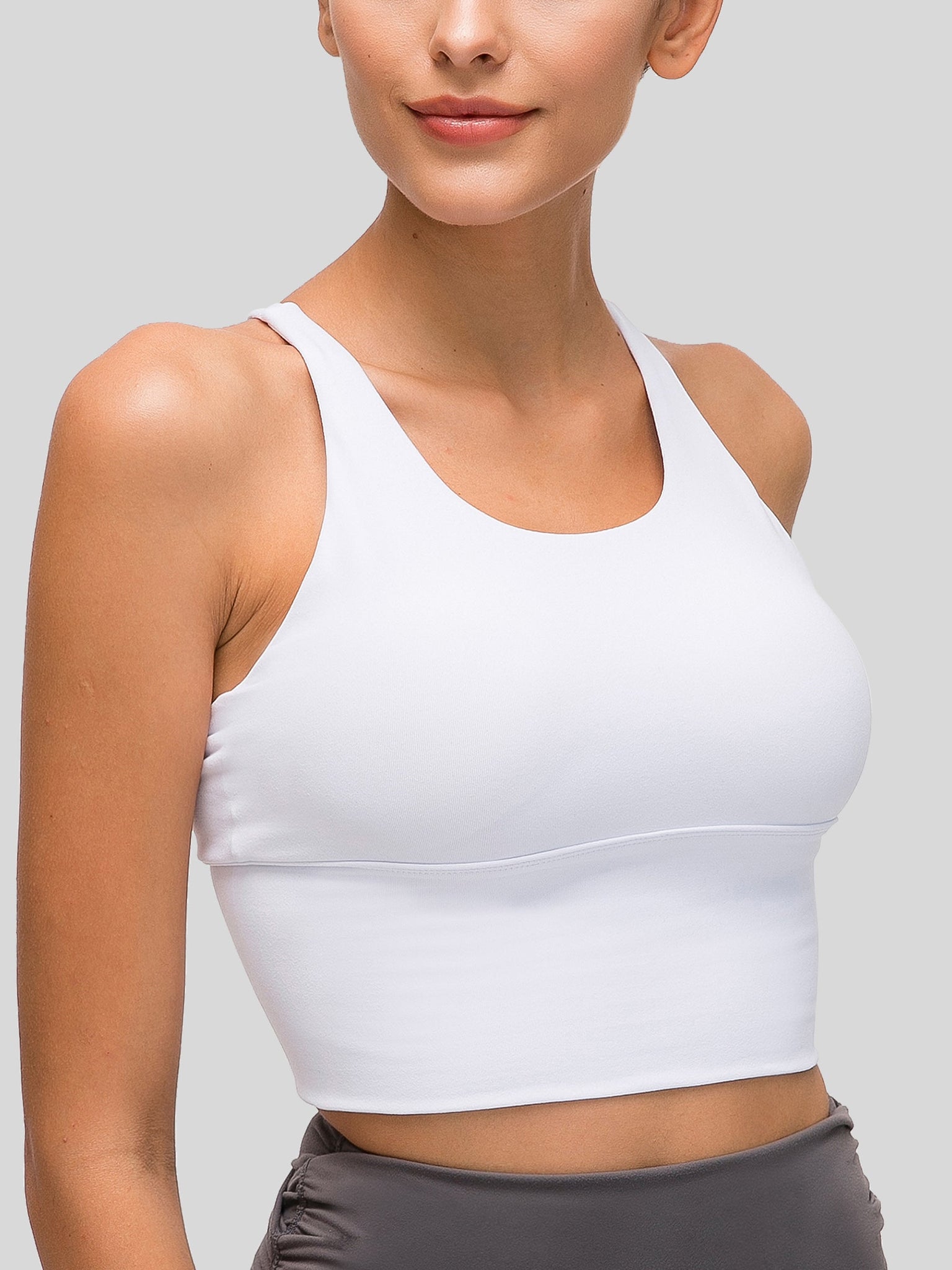 Womens Light Support Yoga Bra white
