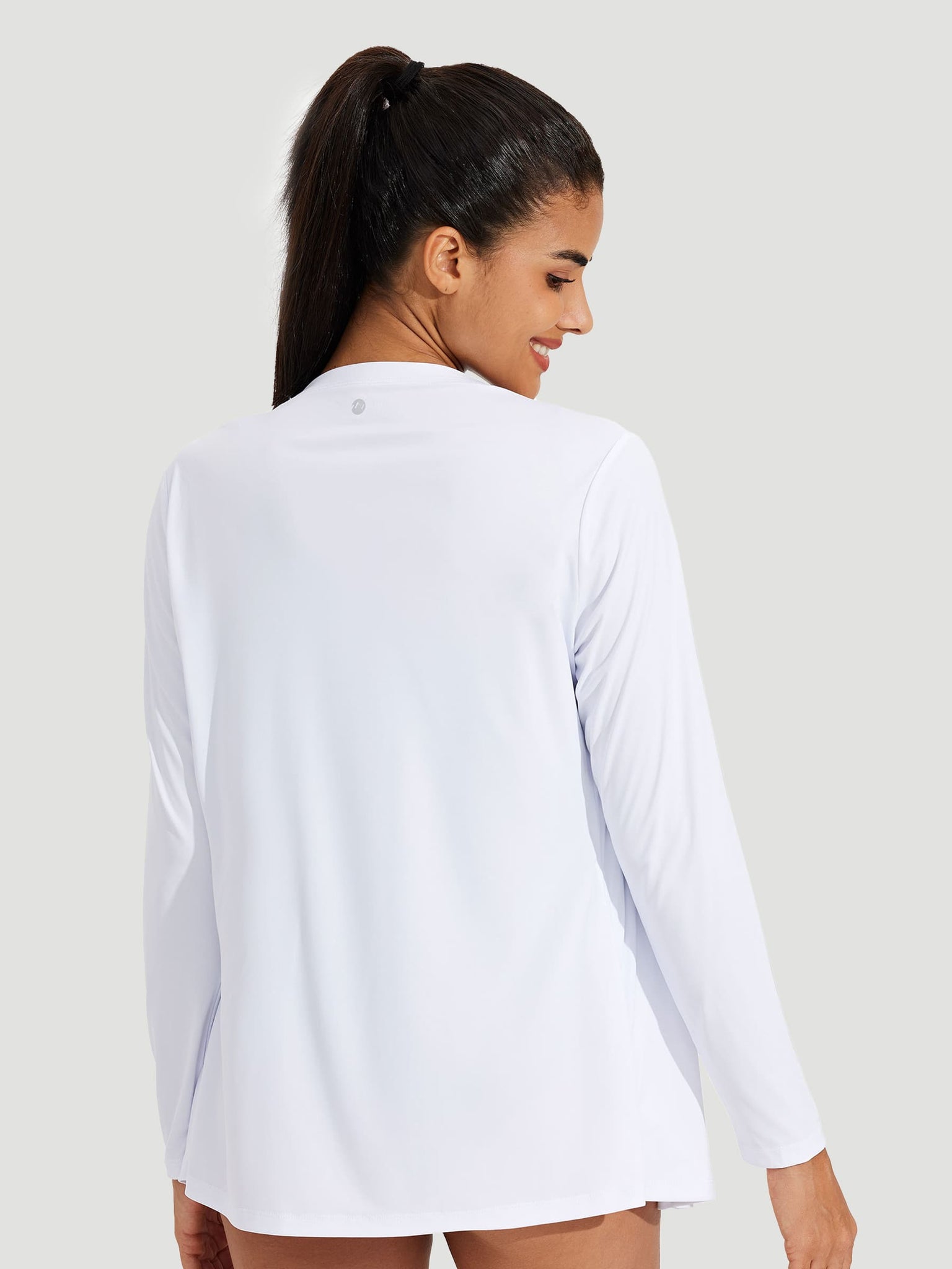 Women's Lightweight Cardigan_White_model3