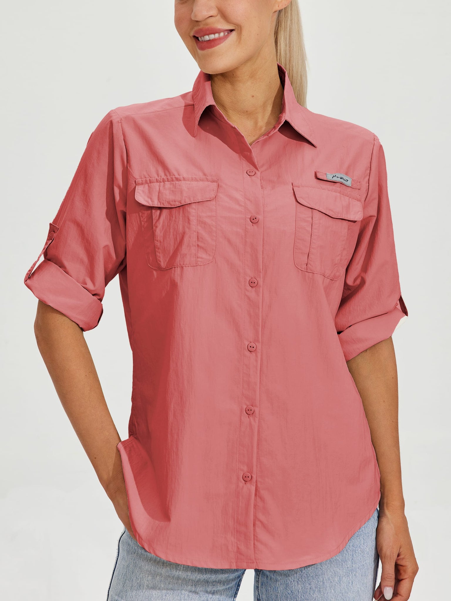 Women's Long Sleeve Fishing Shirt_Pink_model6