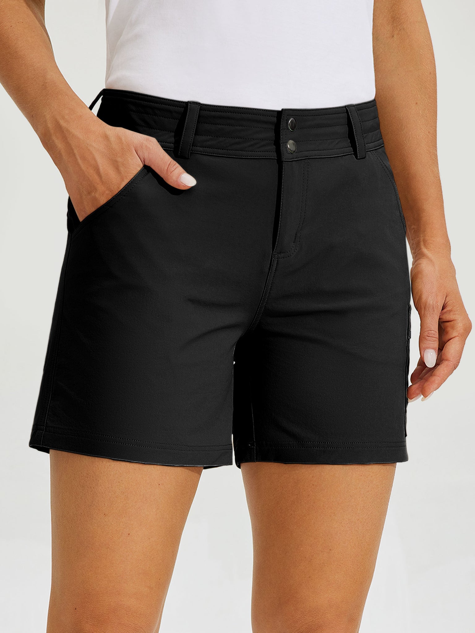 Women's Outdoor Pro Shorts 5Inch_Black1
