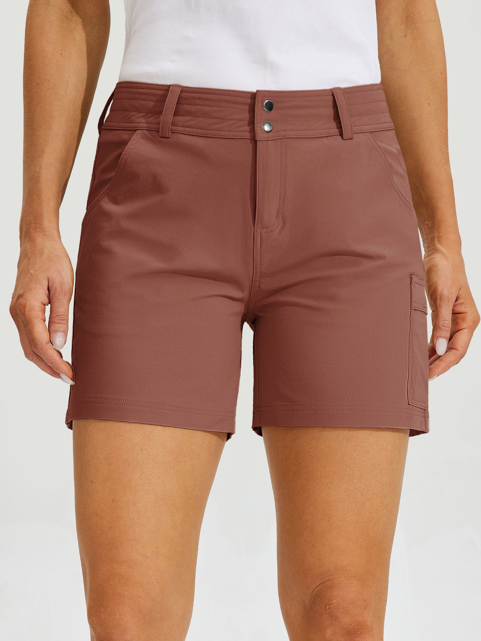 Women's Outdoor Pro Shorts 5Inch_Cacao3