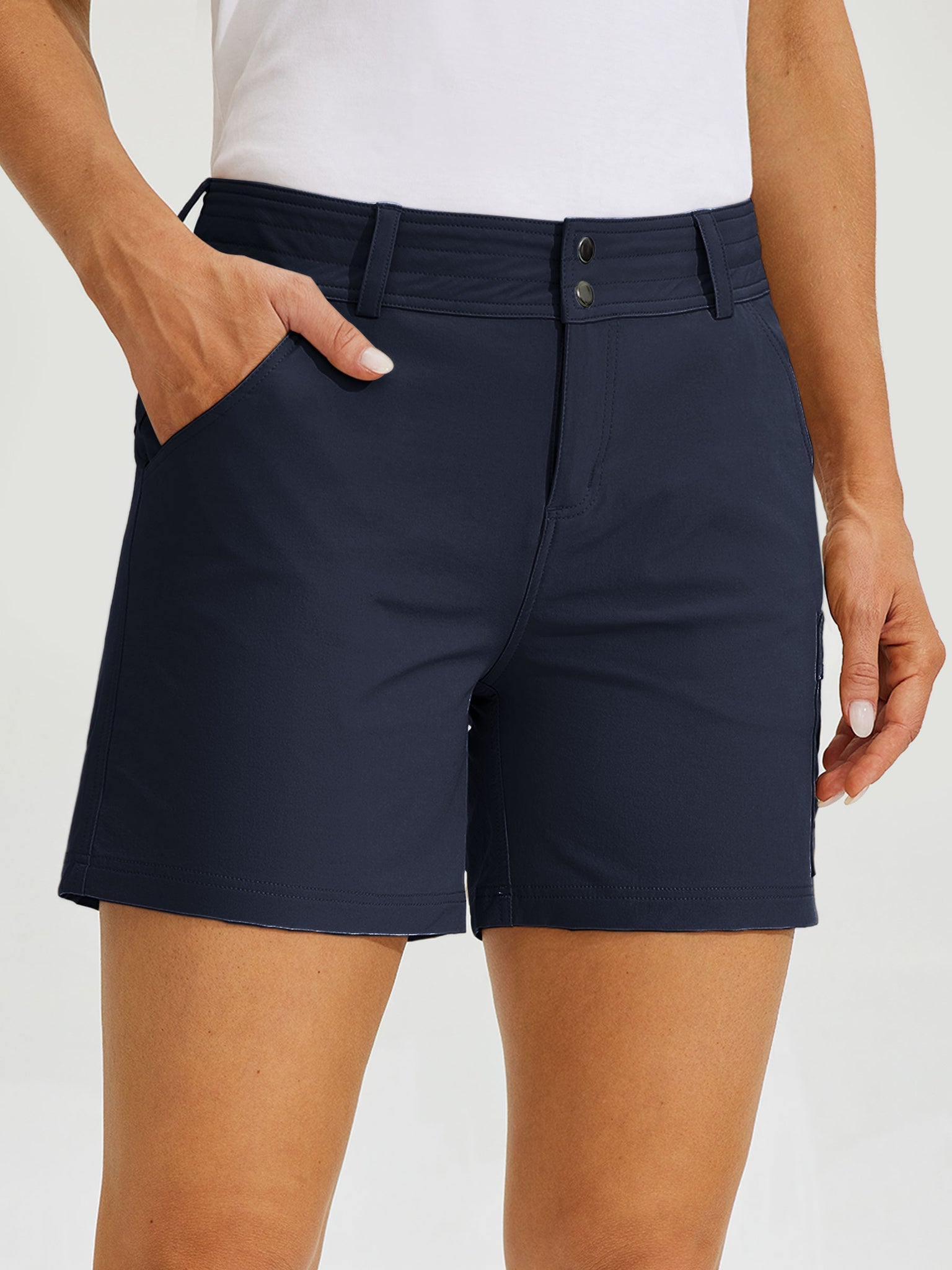 Women's Outdoor Pro Shorts 5Inch_Blue1