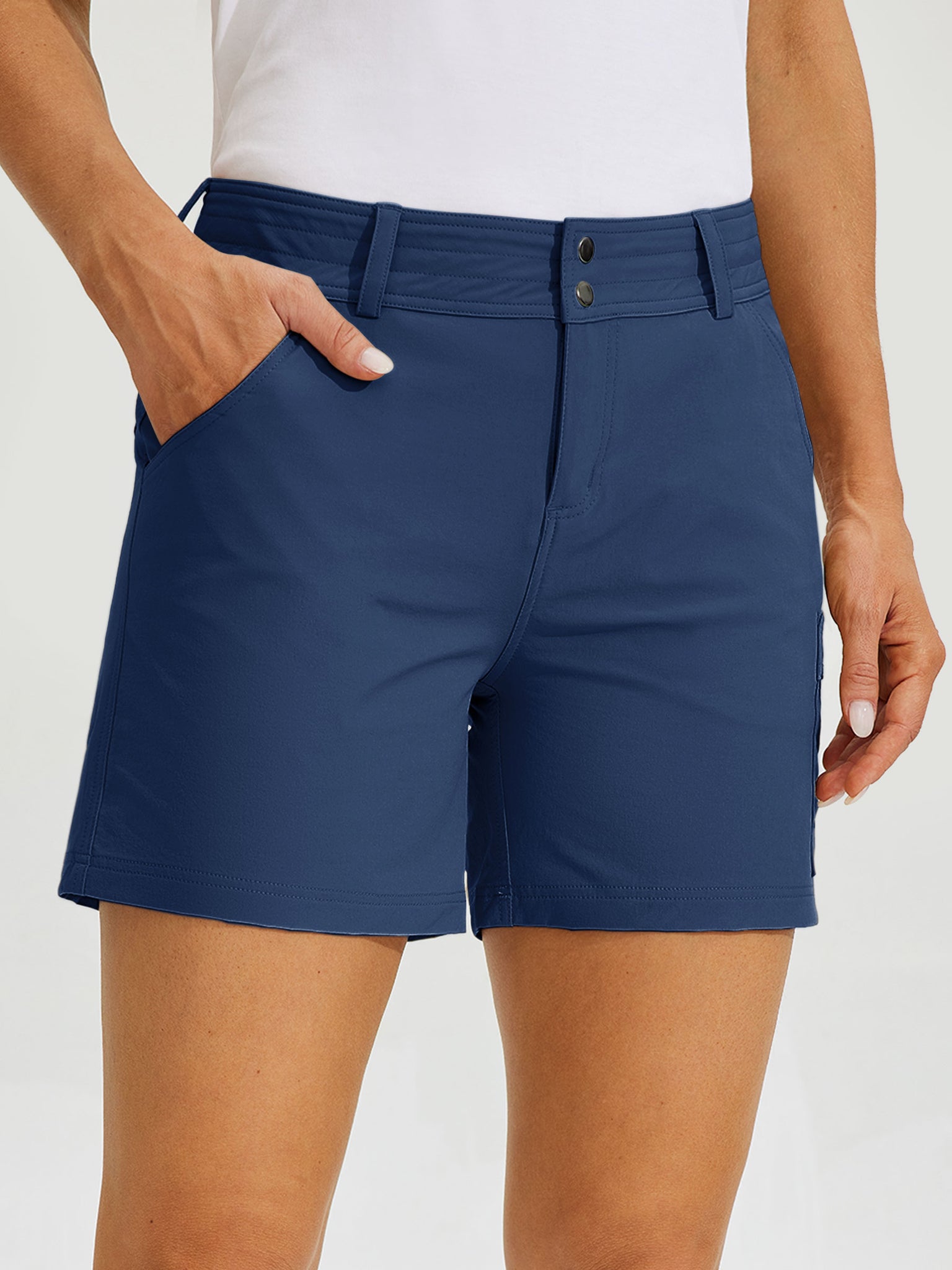 Women's Outdoor Pro Shorts 5Inch_Navy1