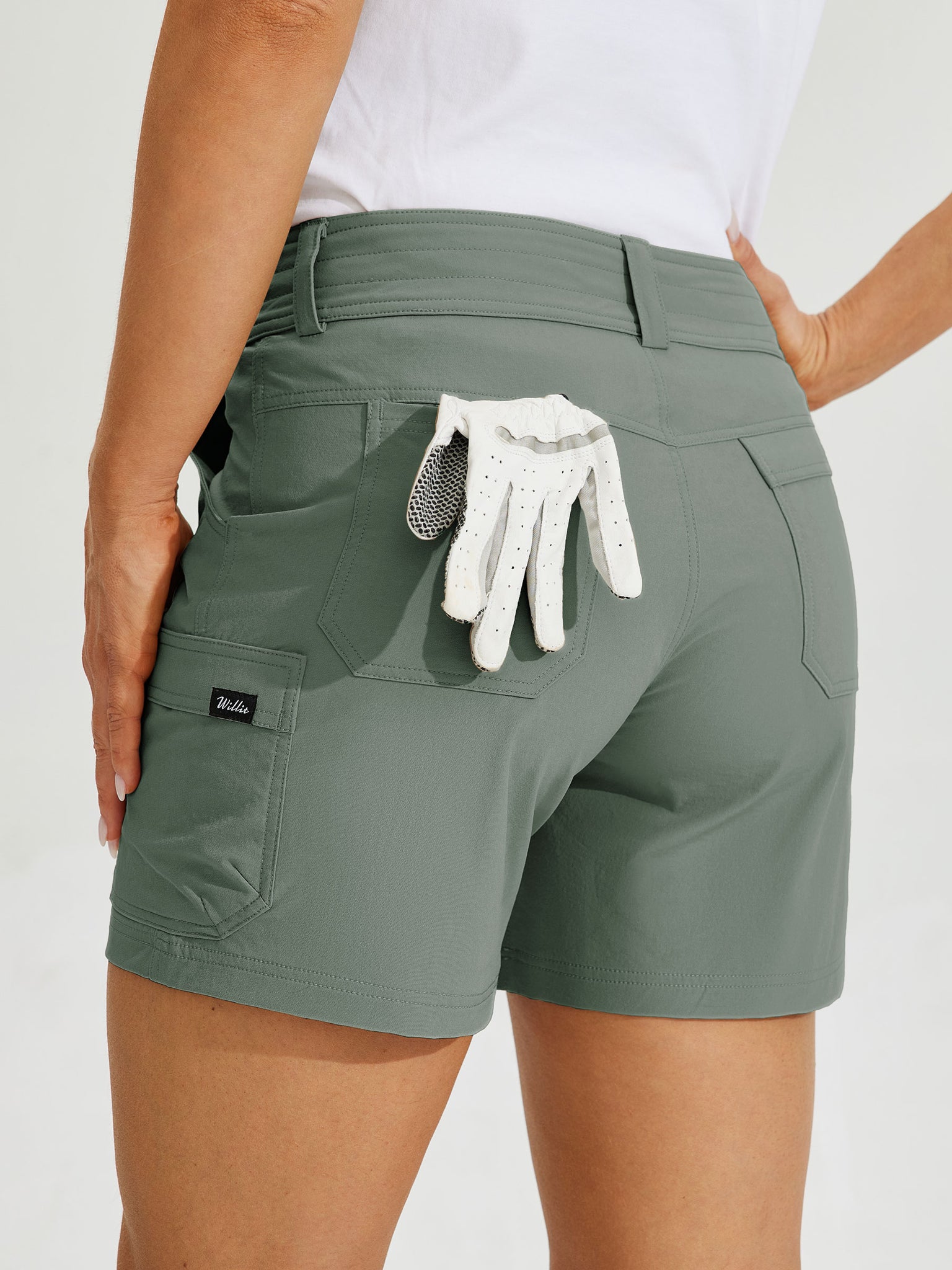 Women's Outdoor Pro Shorts 5Inch_Green2