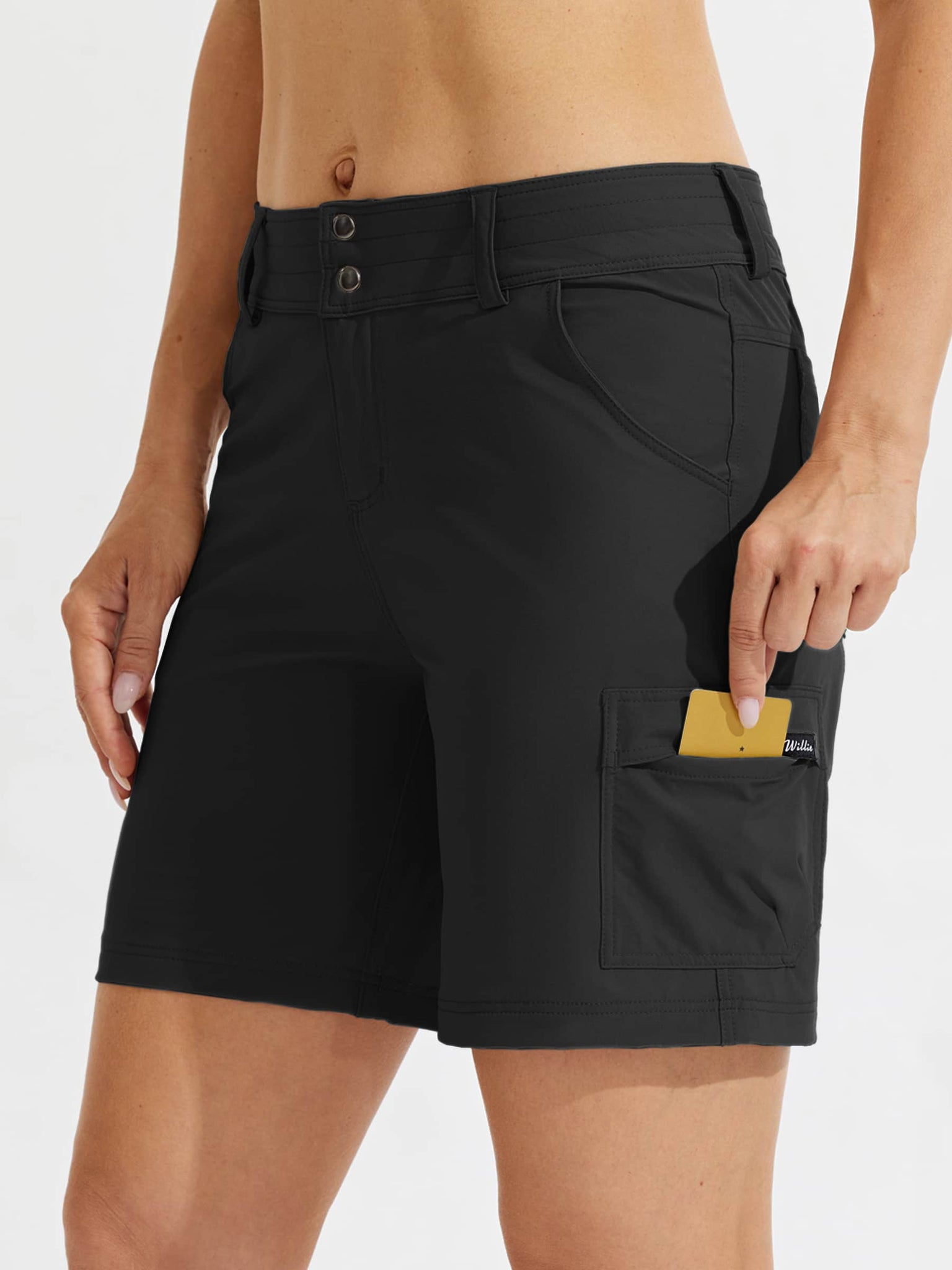 Women's Outdoor Pro Shorts Black_hover_model
