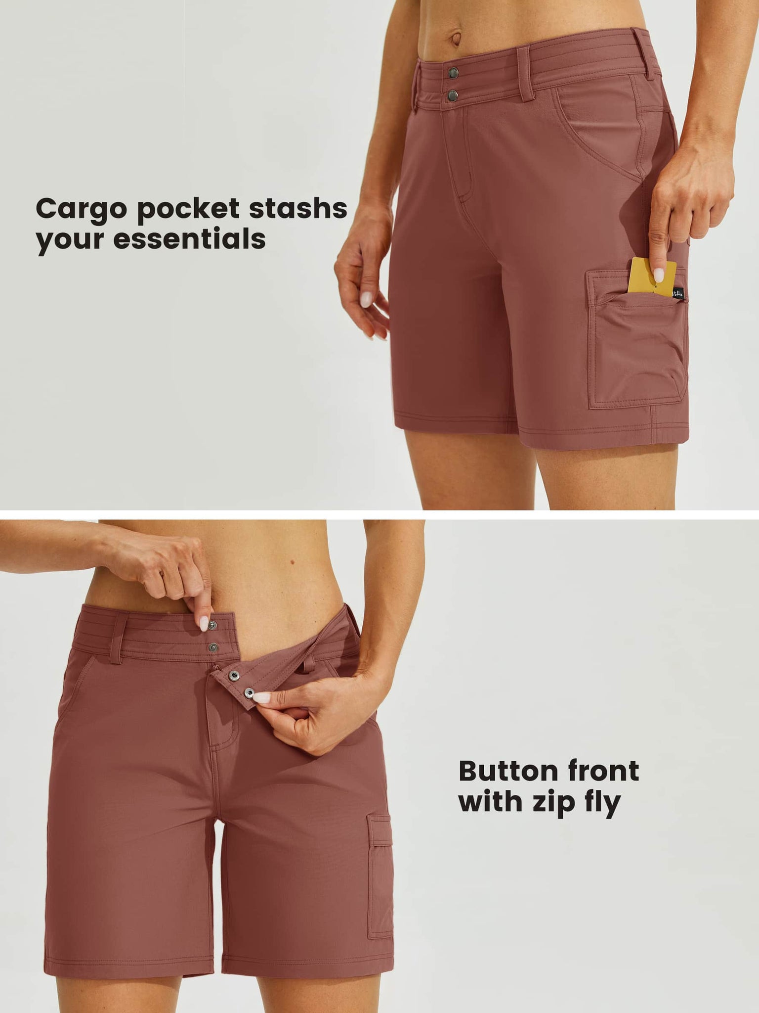 Women's Outdoor Pro Shorts Cacao_detail