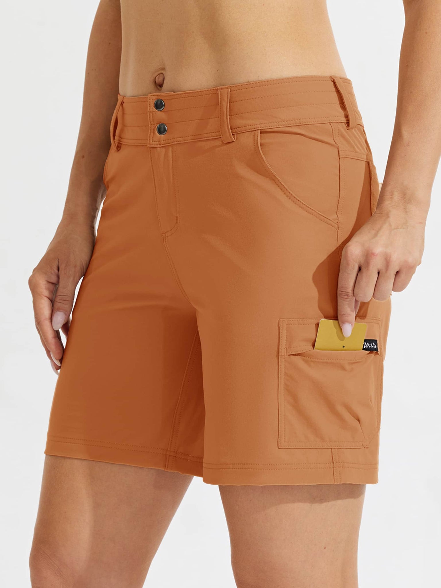 Women's Outdoor Pro Shorts Copper_hover_model
