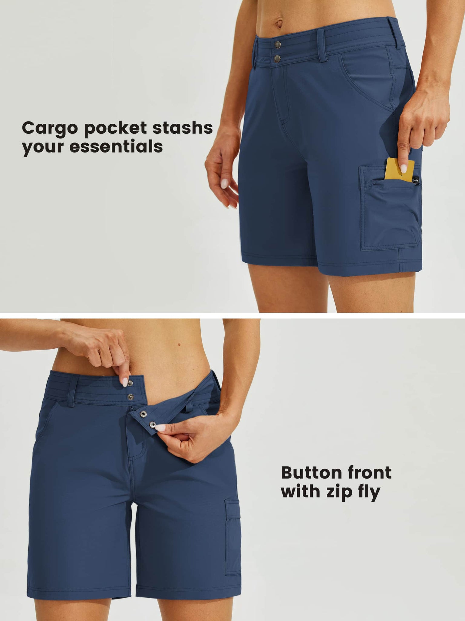 Women's Outdoor Pro Shorts Navy_detail