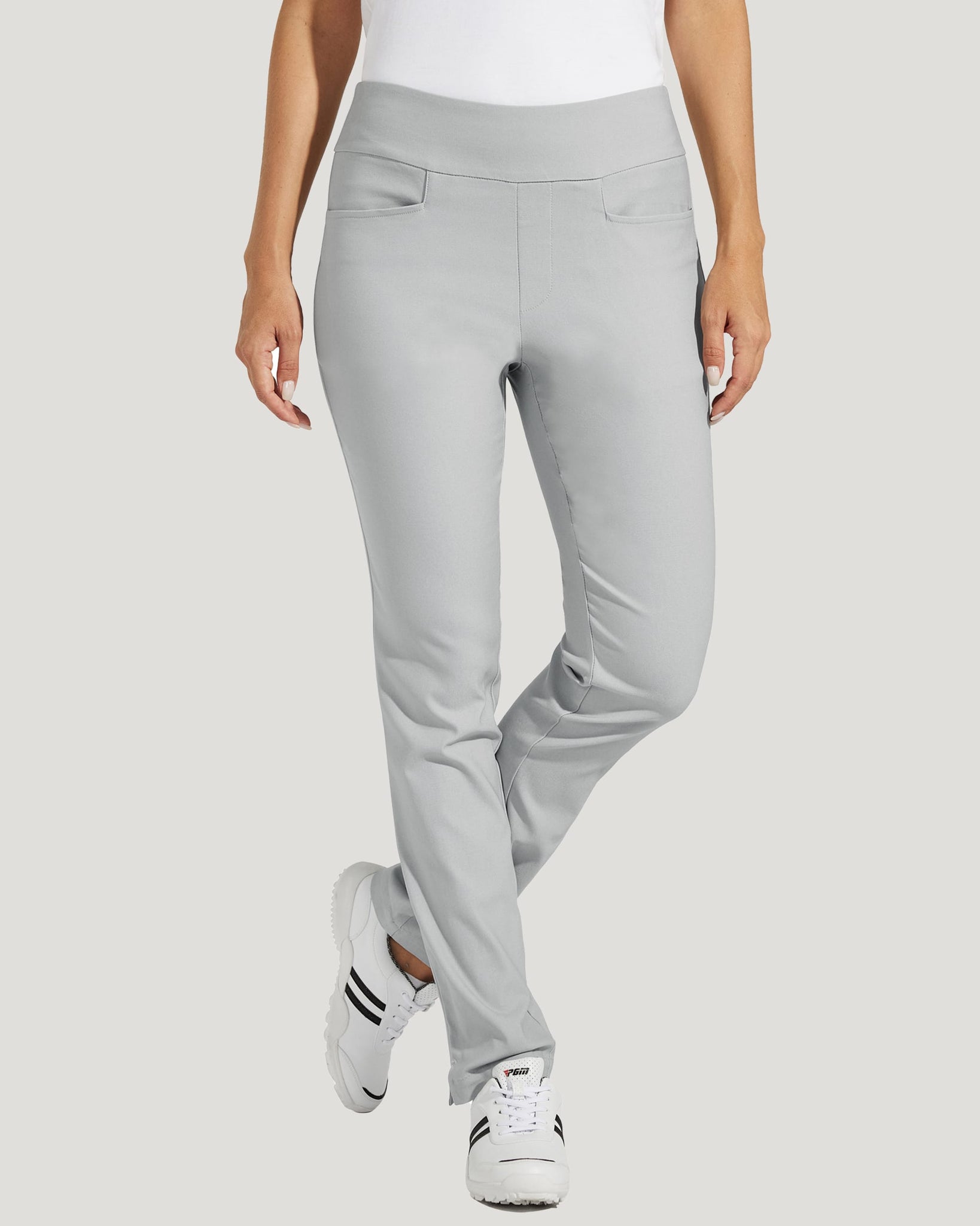 Women's Golf Pull-On Pants_LightGray_model3