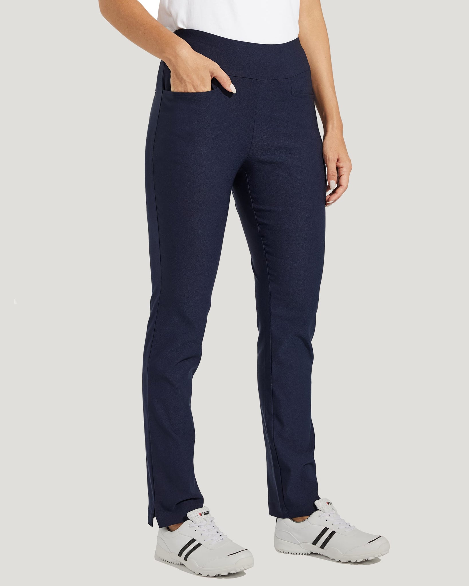 Women's Golf Pull-On Pants_Navy_model2