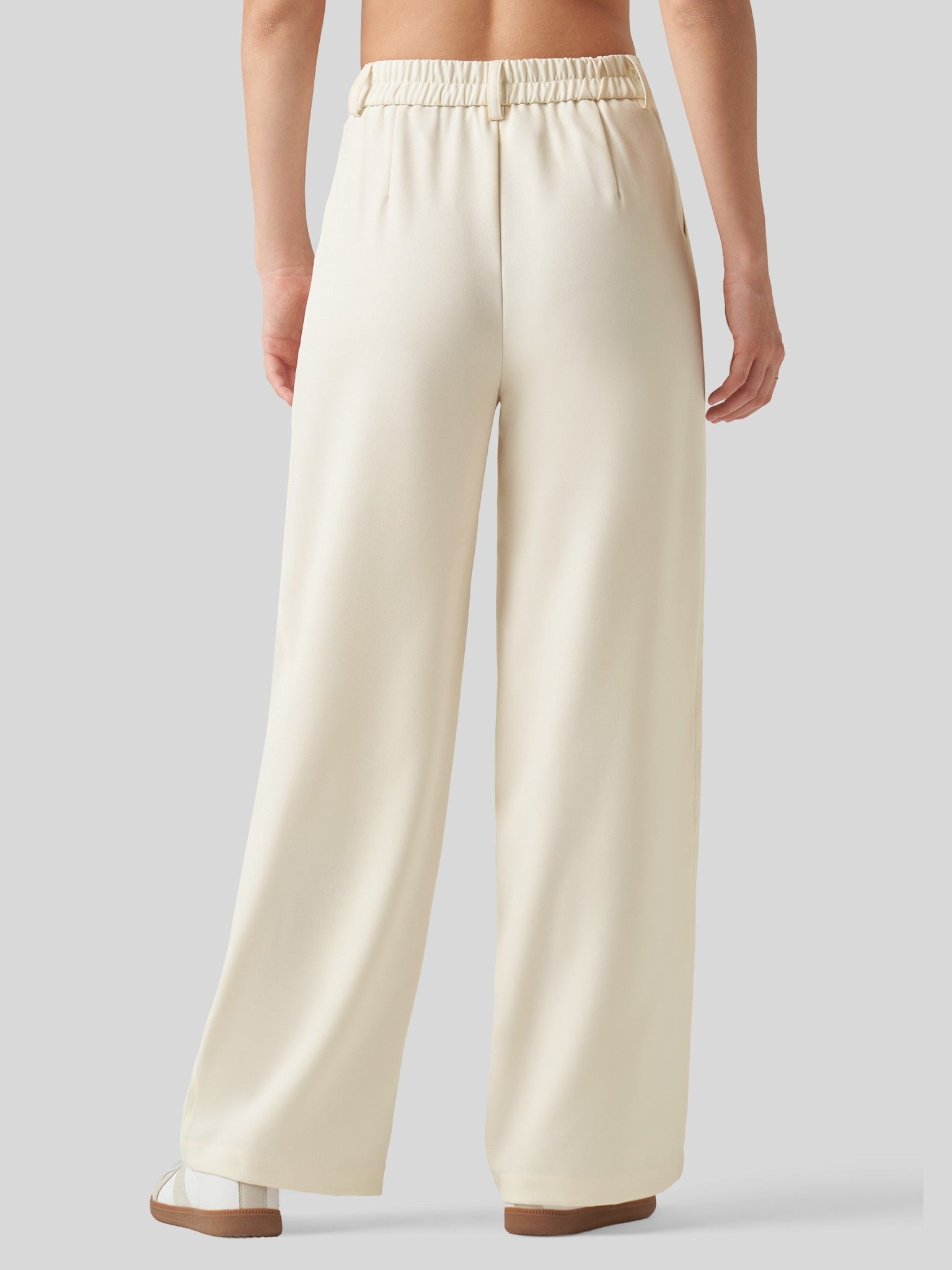 Willit Women's Pleated Wide Leg Pants 31 Inch_off-white