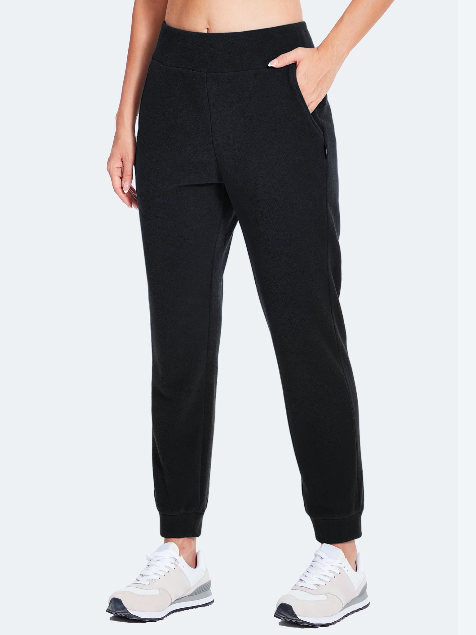  Cotton Fleece Lined Sweatpants Women Straight Leg Casual  Lounge Sweat Pants For Women Jujube Brown XX-Small