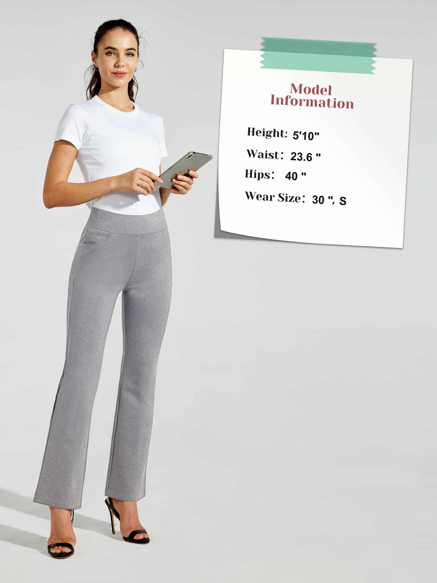 Women's Pull-On Slim Bootcut Pants_LightGray_model4