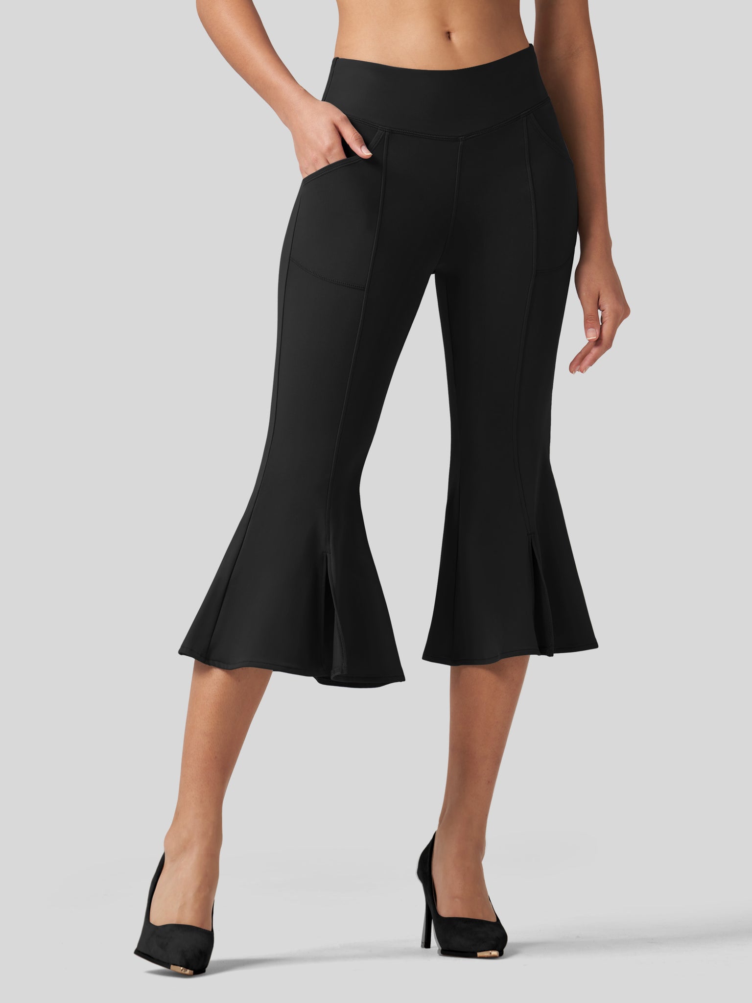 Women's Ruffle Flare Yoga Capri