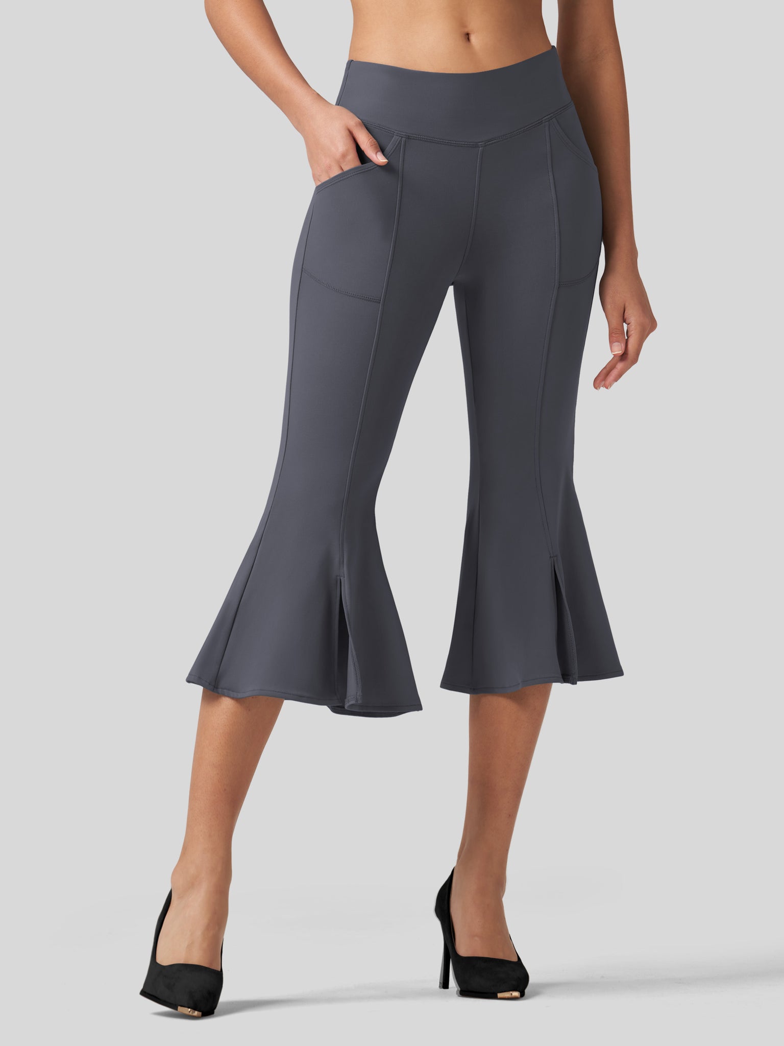 Women's Ruffle Flare Yoga Capri