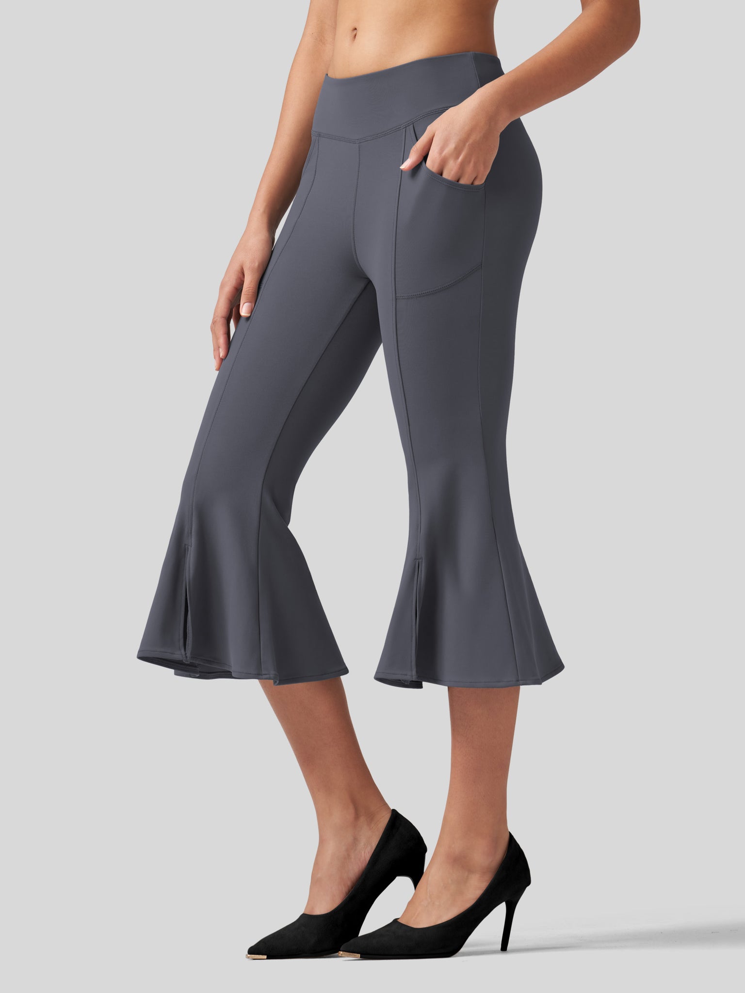 Women's Ruffle Flare Yoga Capri