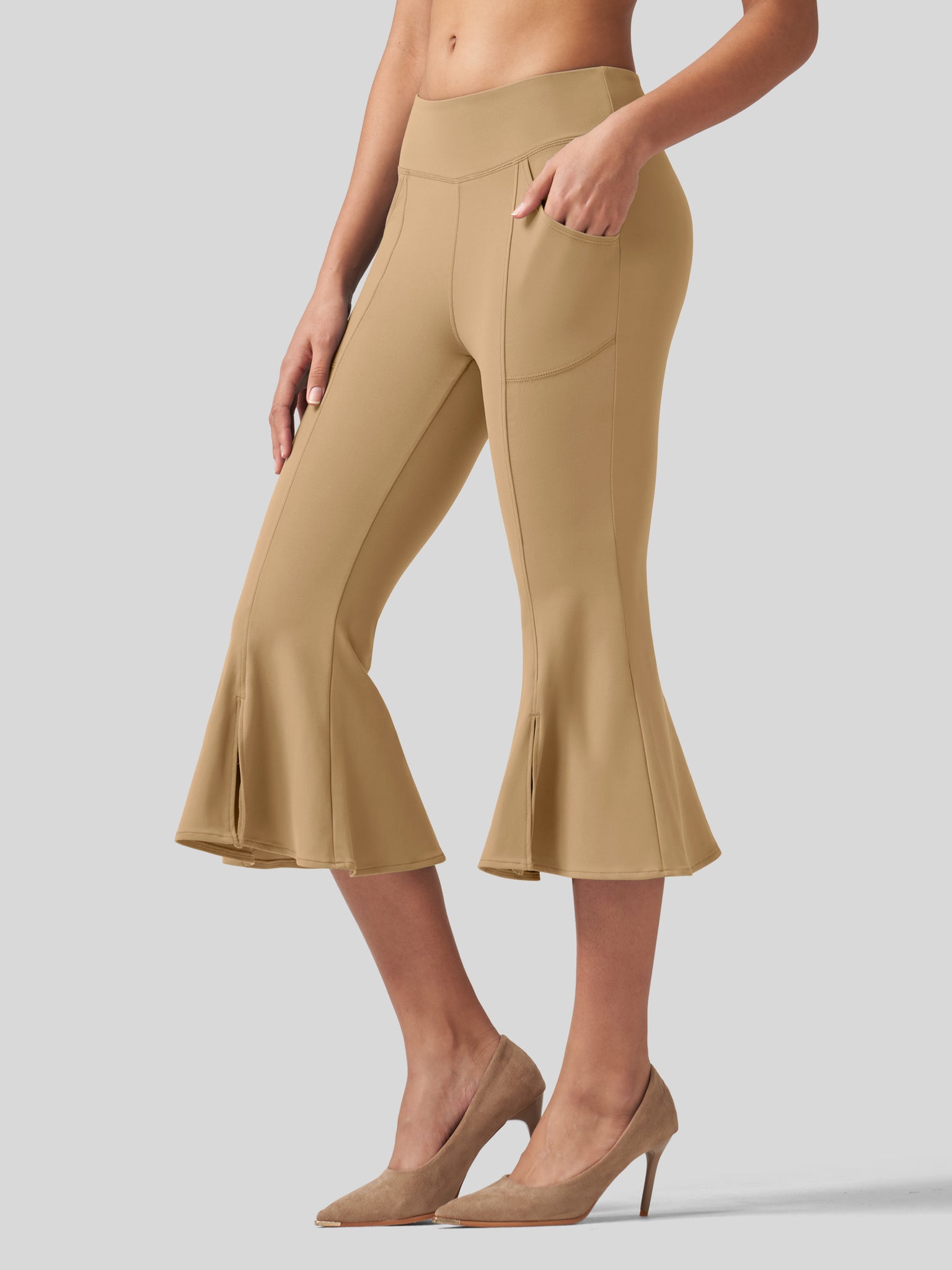 Women's Ruffle Flare Yoga Capri