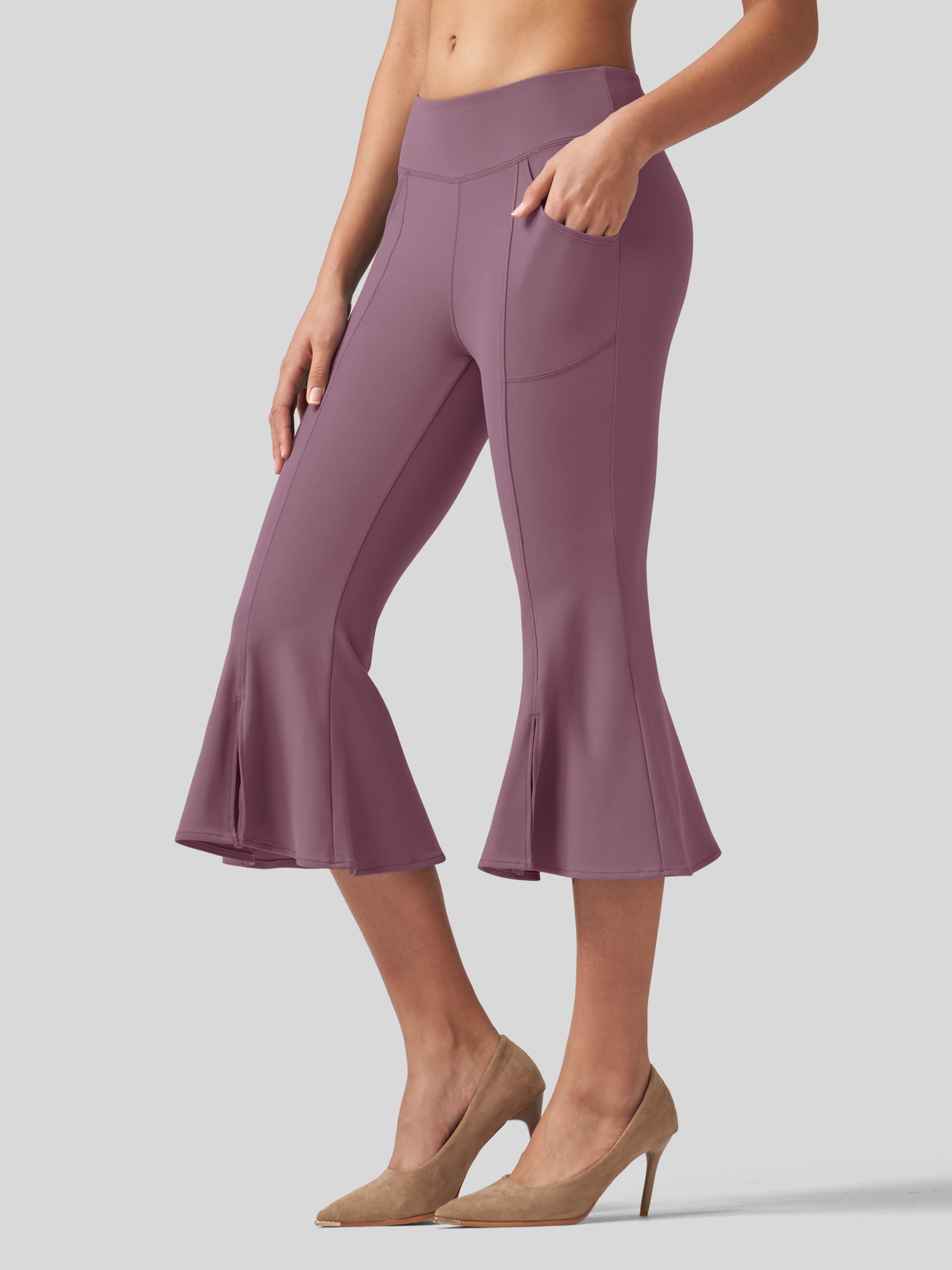 Women's Ruffle Flare Yoga Capri