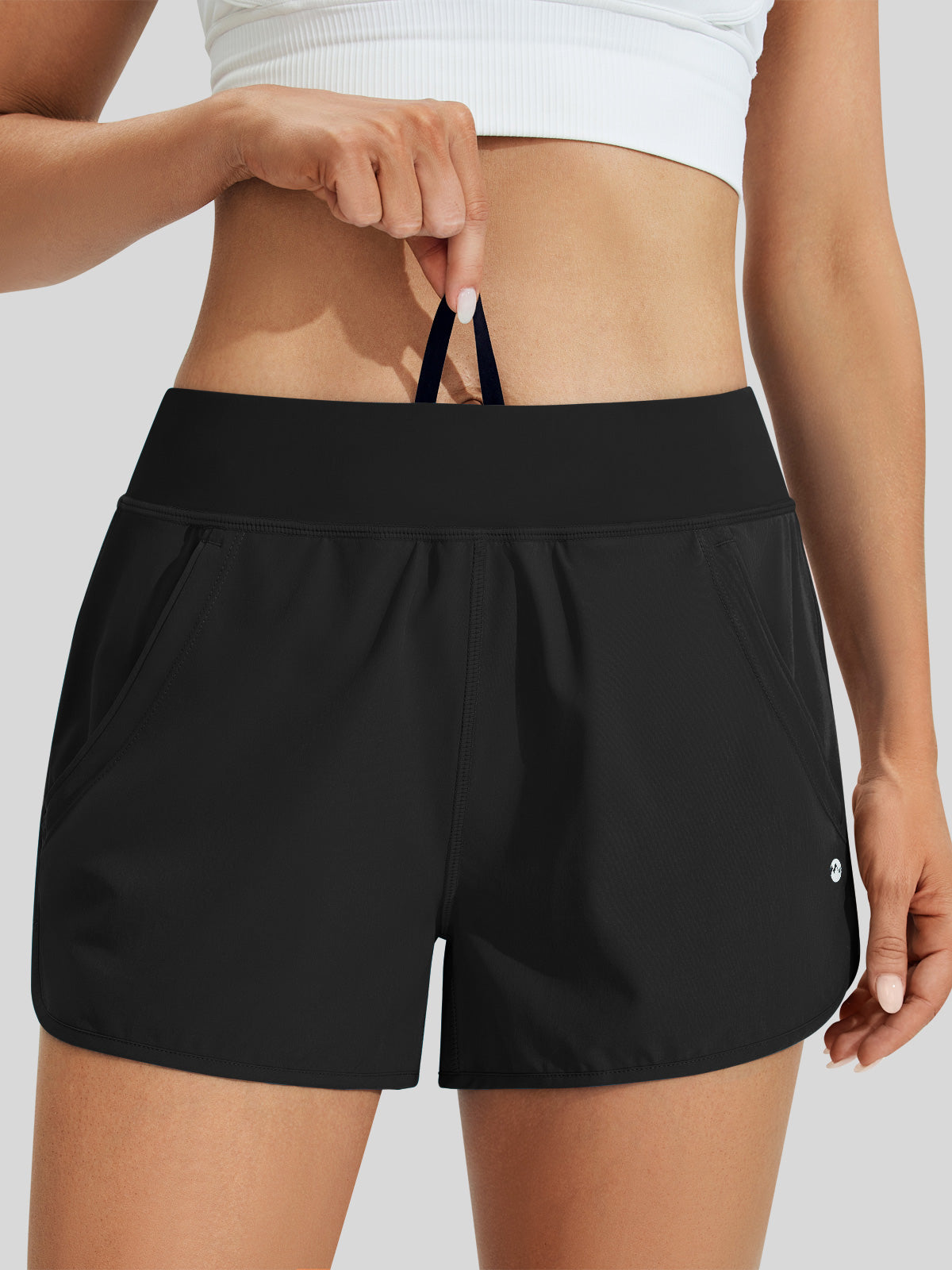Willit Women's Seashore Boardshort 3 Inch in black4