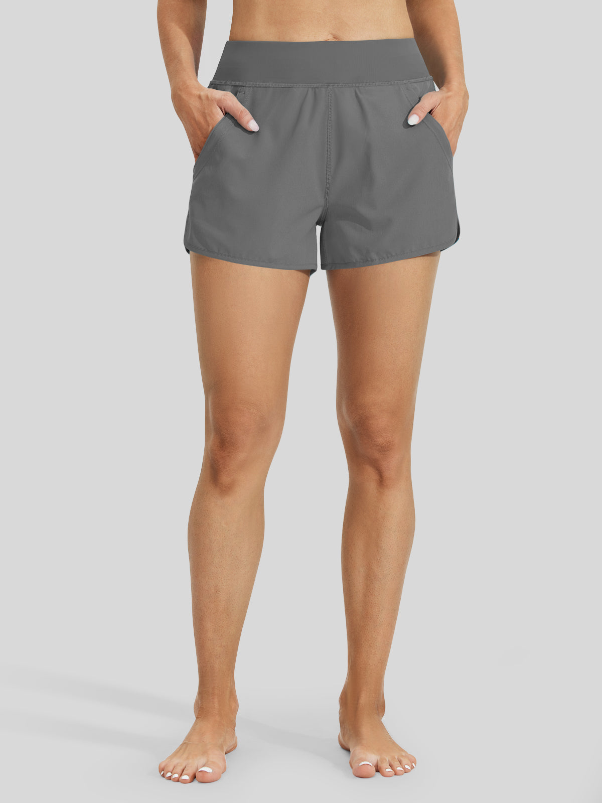 Willit Women's Seashore Boardshort 3 Inch in gray1