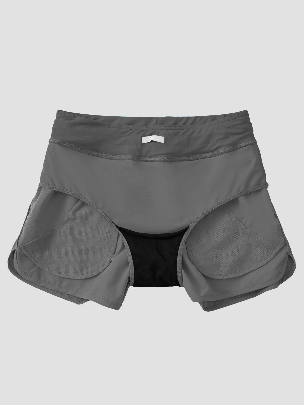 Willit Women's Seashore Boardshort 3 Inch in gray with panty