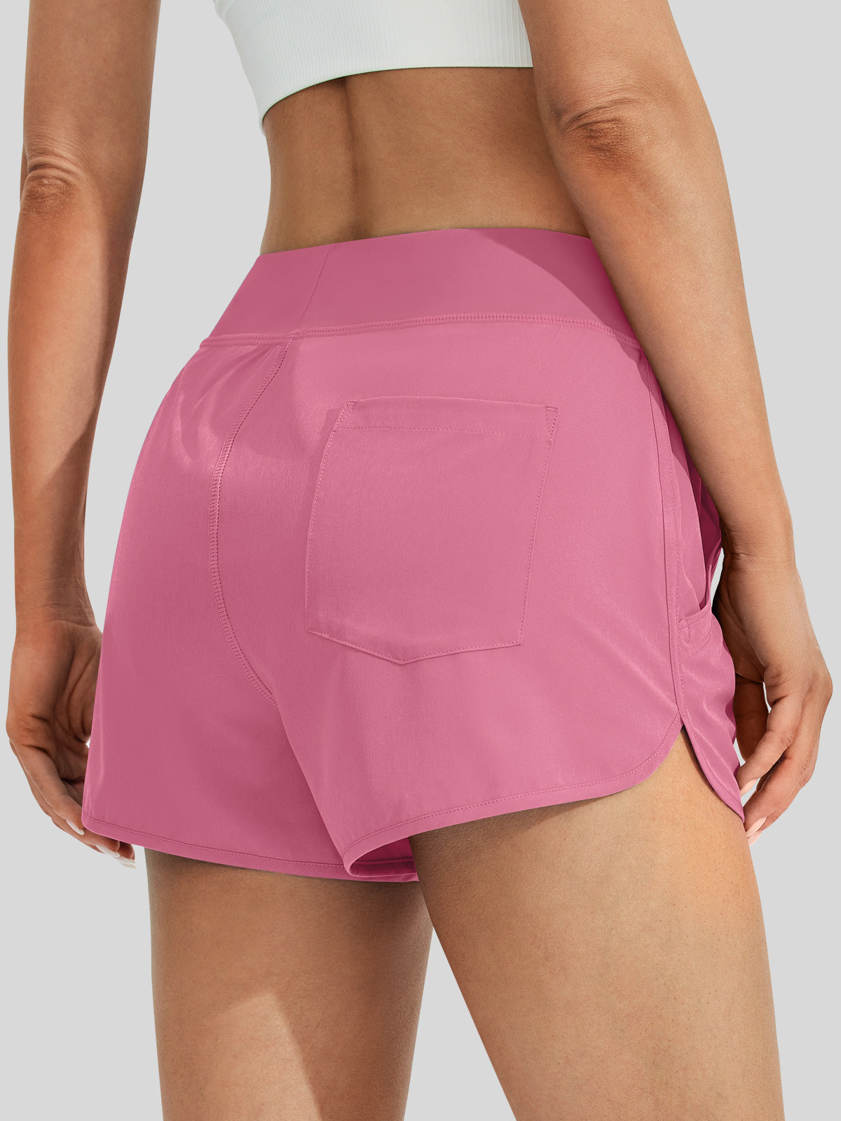 Willit Women's Seashore Boardshort 3 Inch in pink3