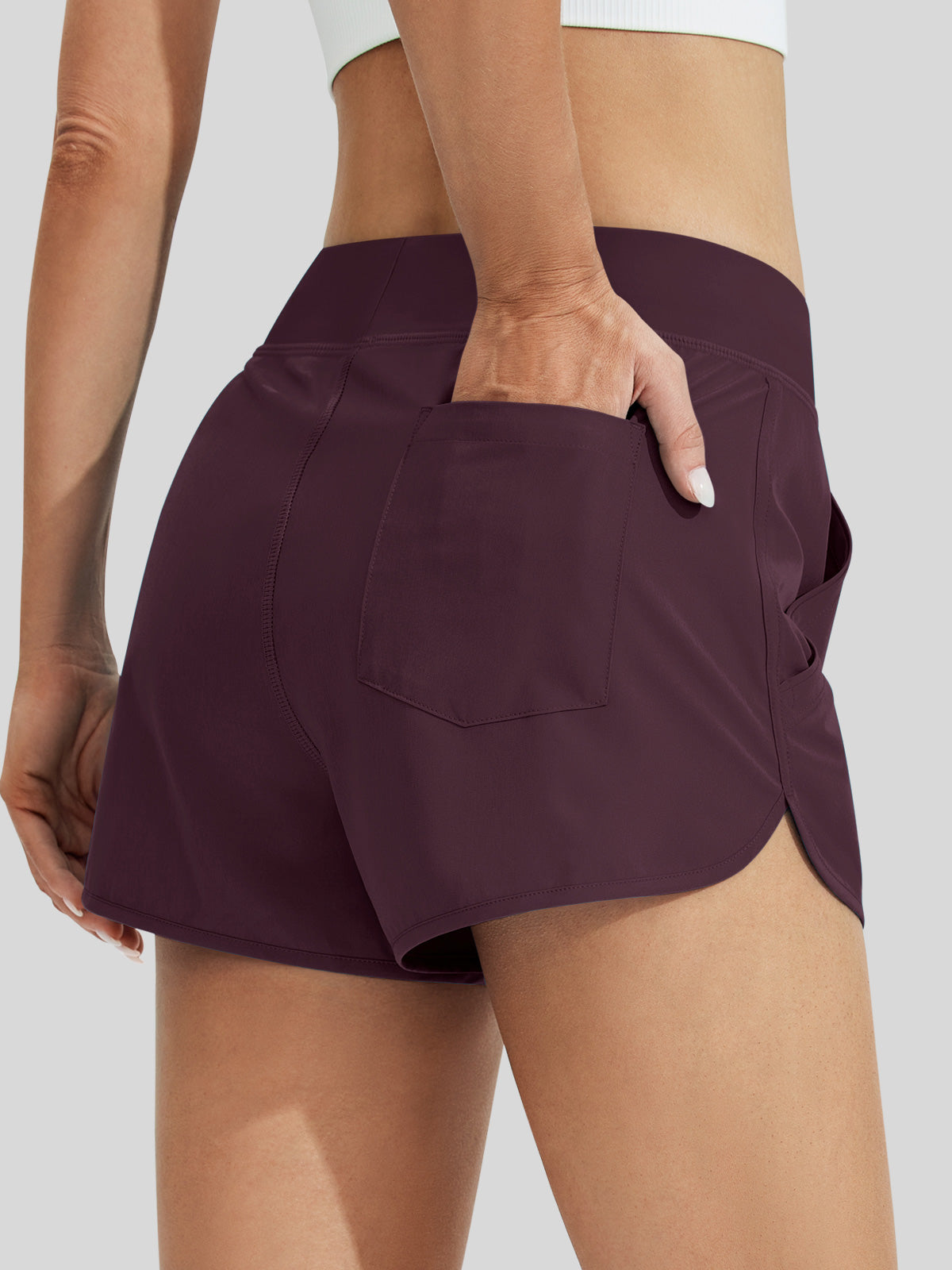Willit Women's Seashore Boardshort 3 Inch in winered3