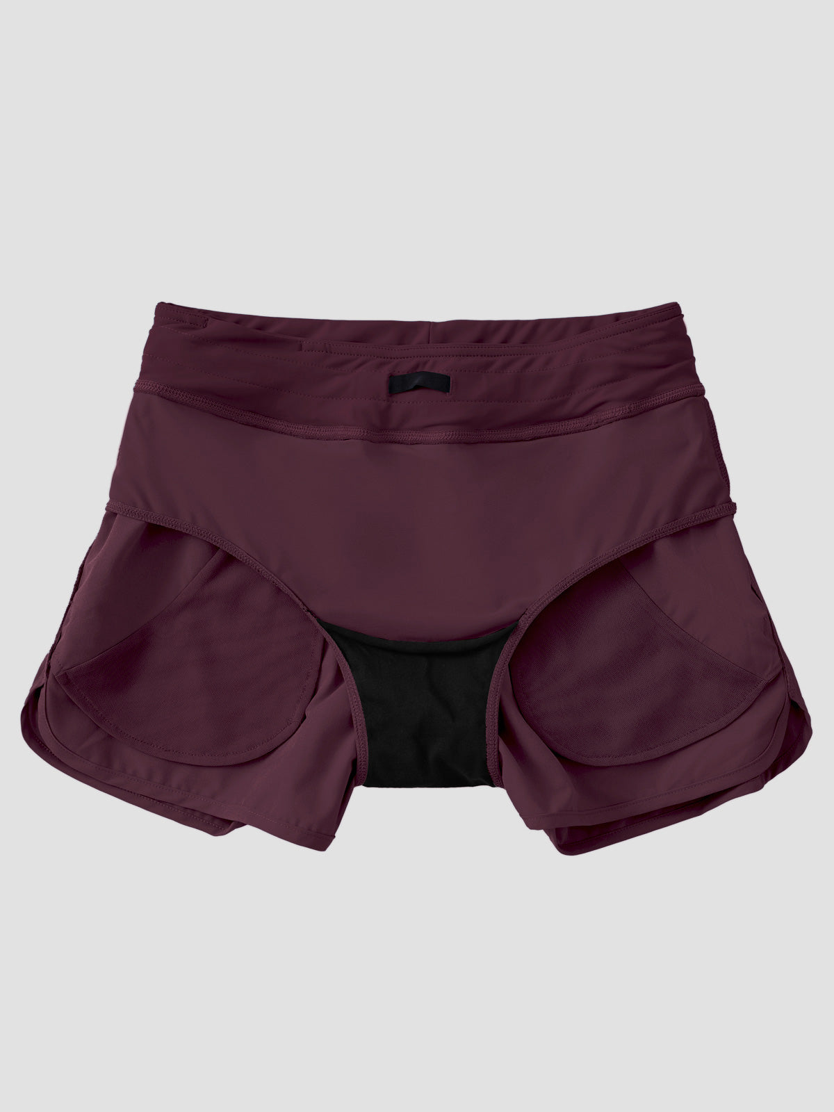 Willit Women's Seashore Boardshort 3 Inch in winered with panty