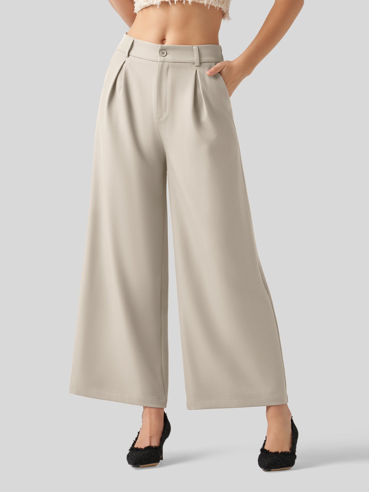 Women's Short-Length Palazzo Pant-27 Inch