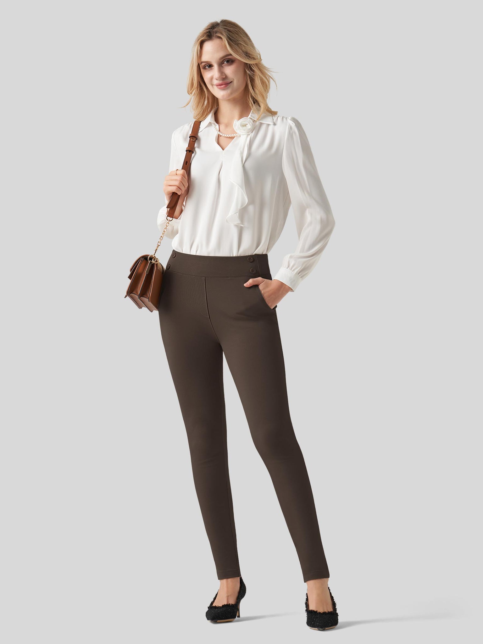 Women's Skinny Work Slacks 28 Inch