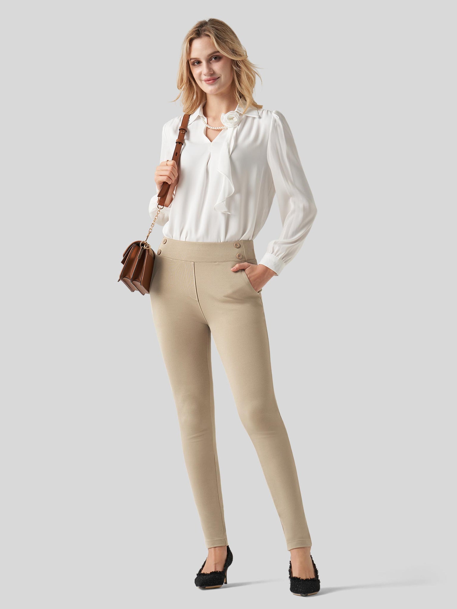 Women's Skinny Work Slacks 28 Inch