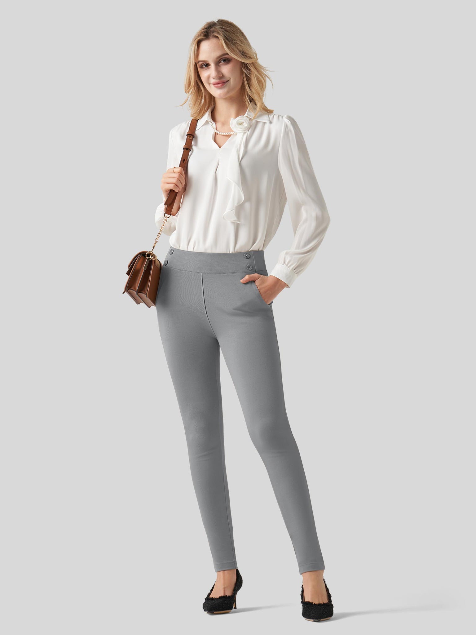 Women's Skinny Work Slacks 28 Inch