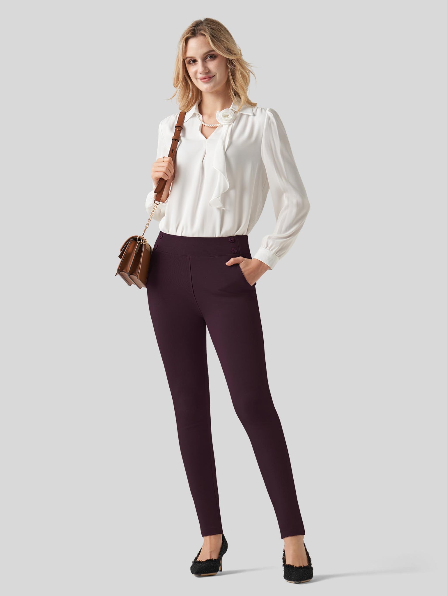 Women's Skinny Work Slacks 28 Inch