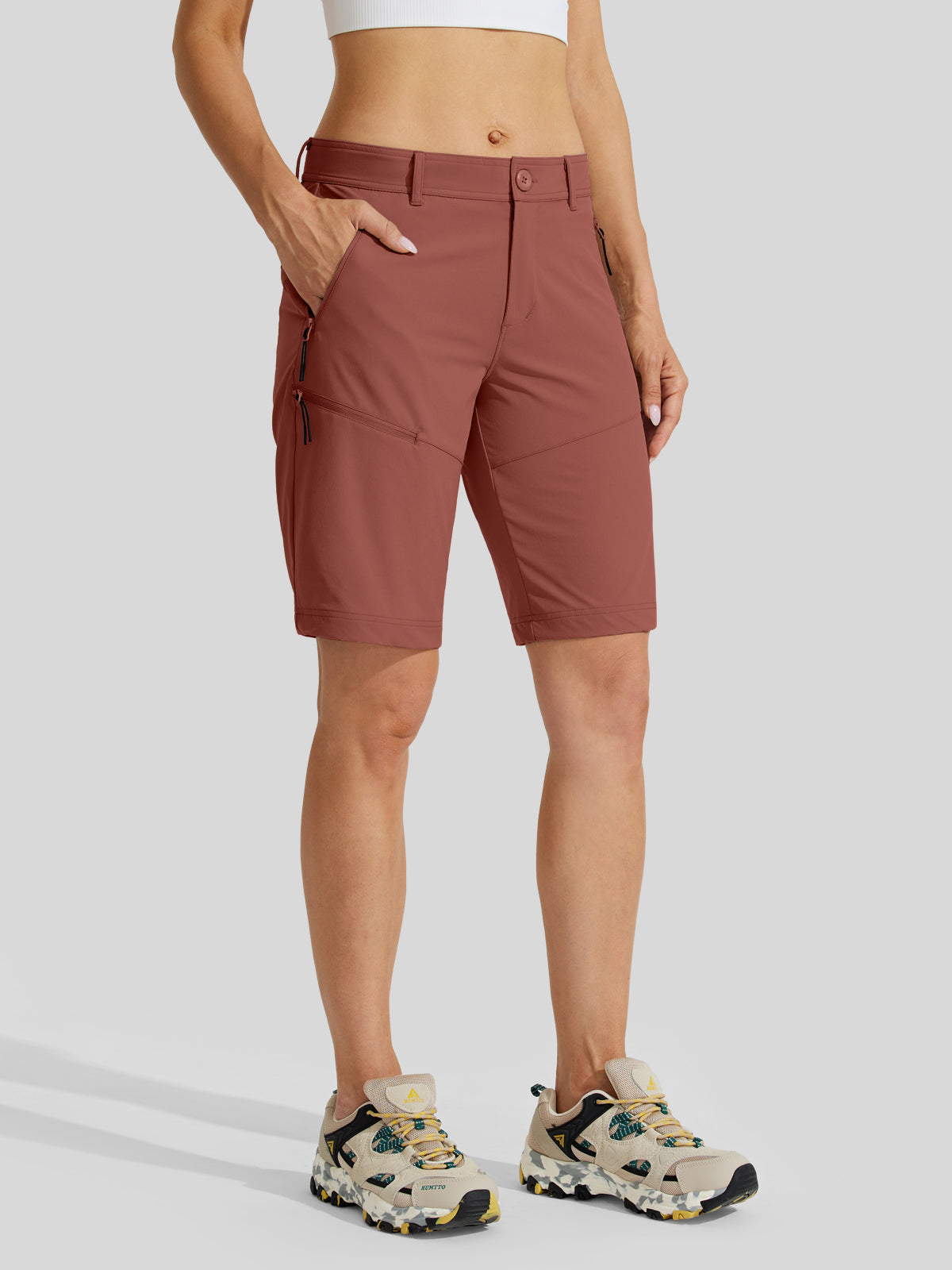 Women's Slim Leg Golf Shorts 10 Inch