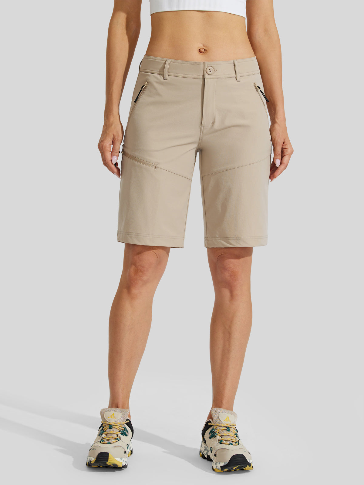 Women's Slim Leg Golf Shorts 10 Inch