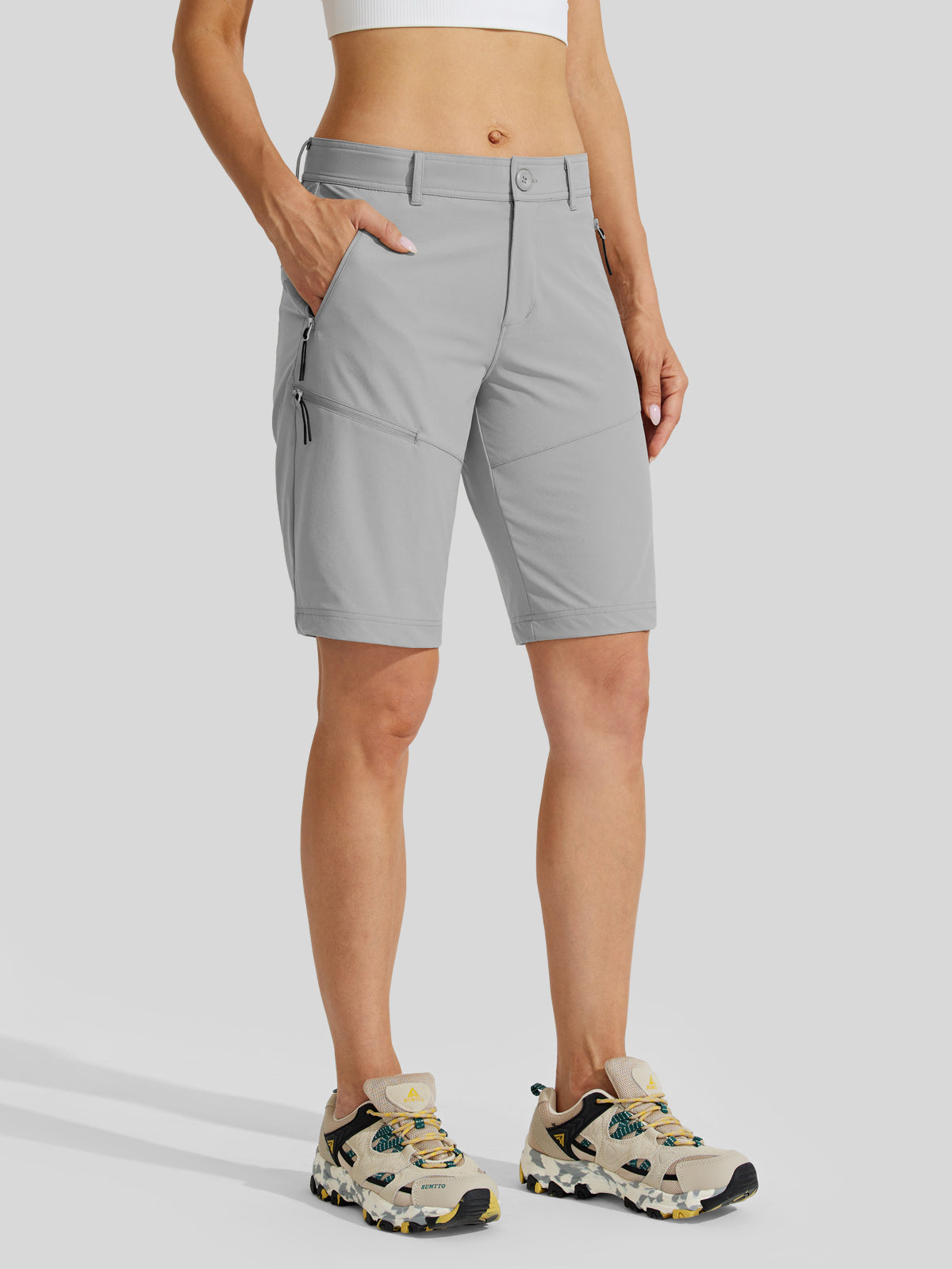 Women's Slim Leg Golf Shorts 10 Inch