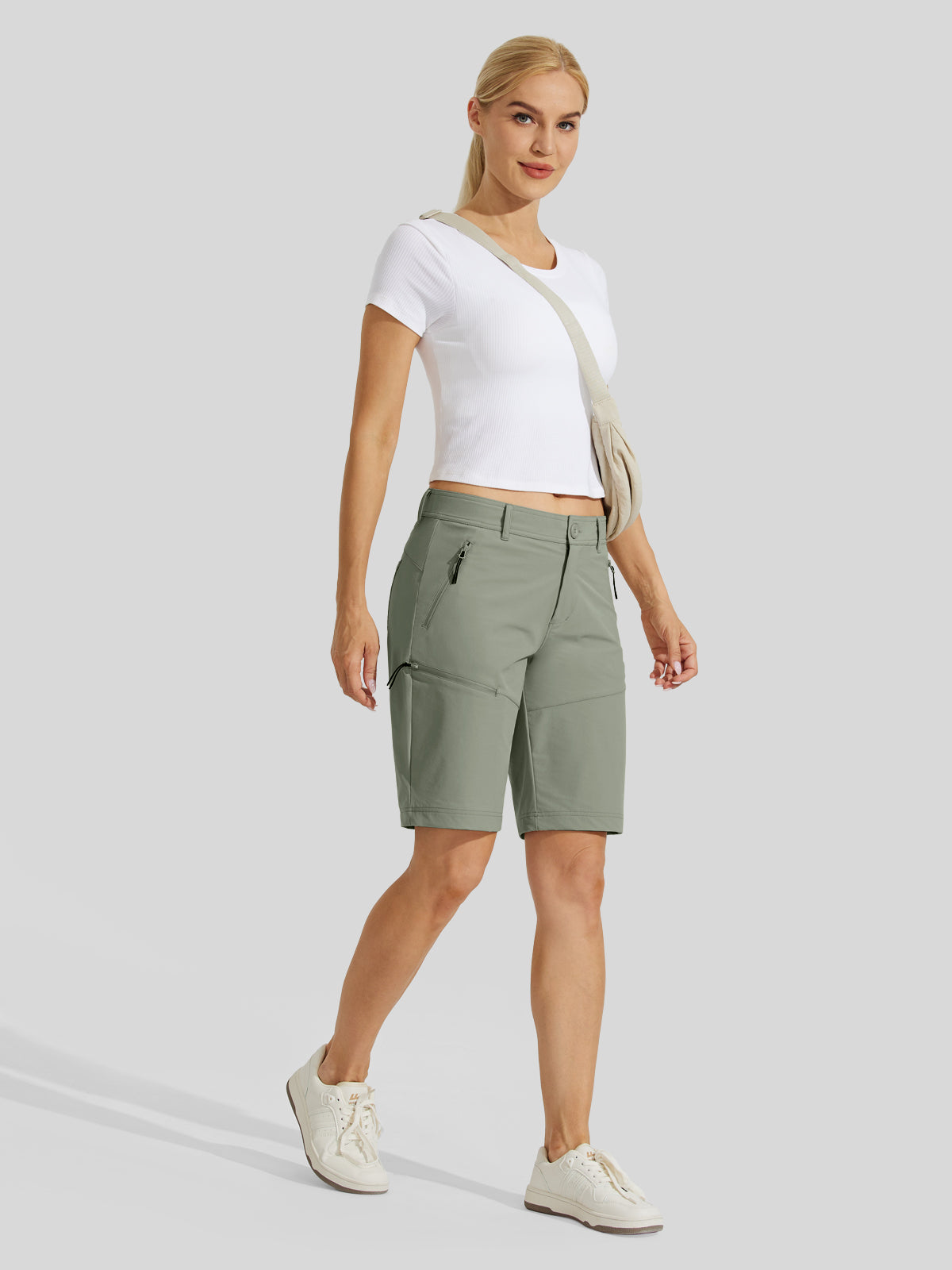 Women's Slim Leg Golf Shorts 10 Inch