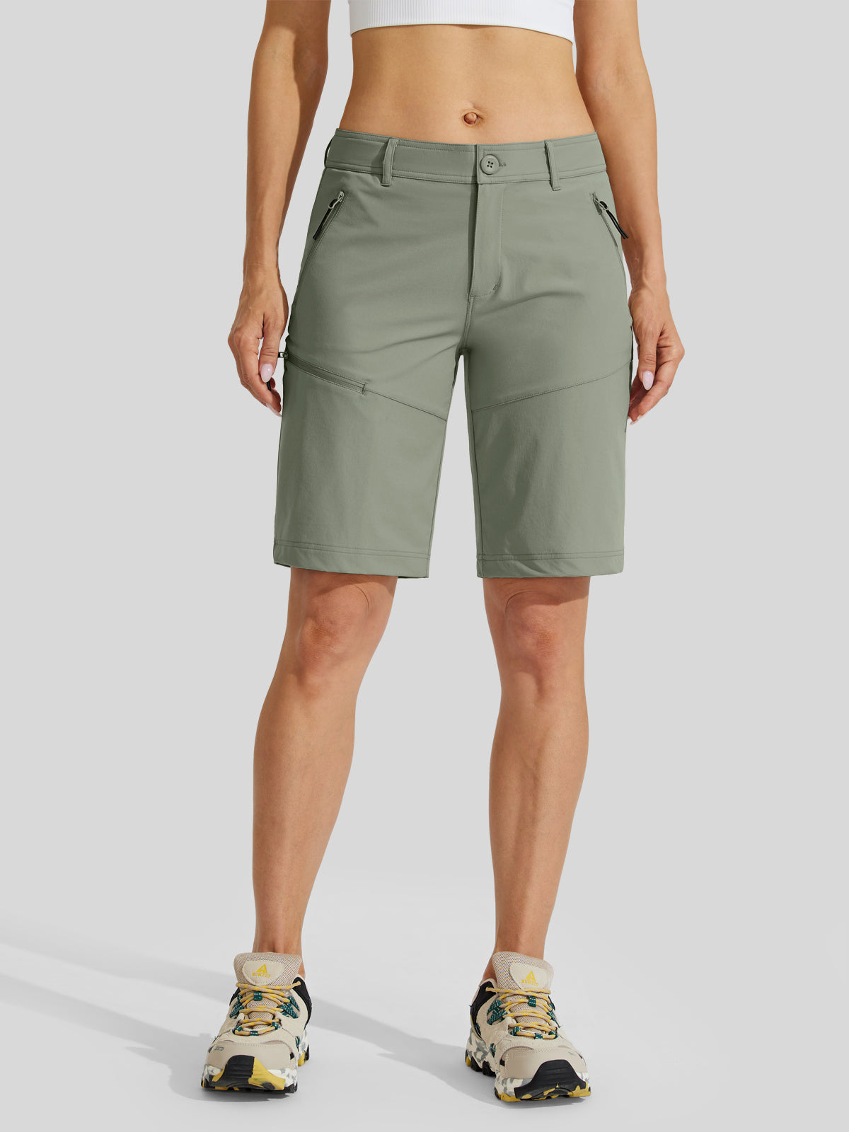 Women's Slim Leg Golf Shorts 10 Inch