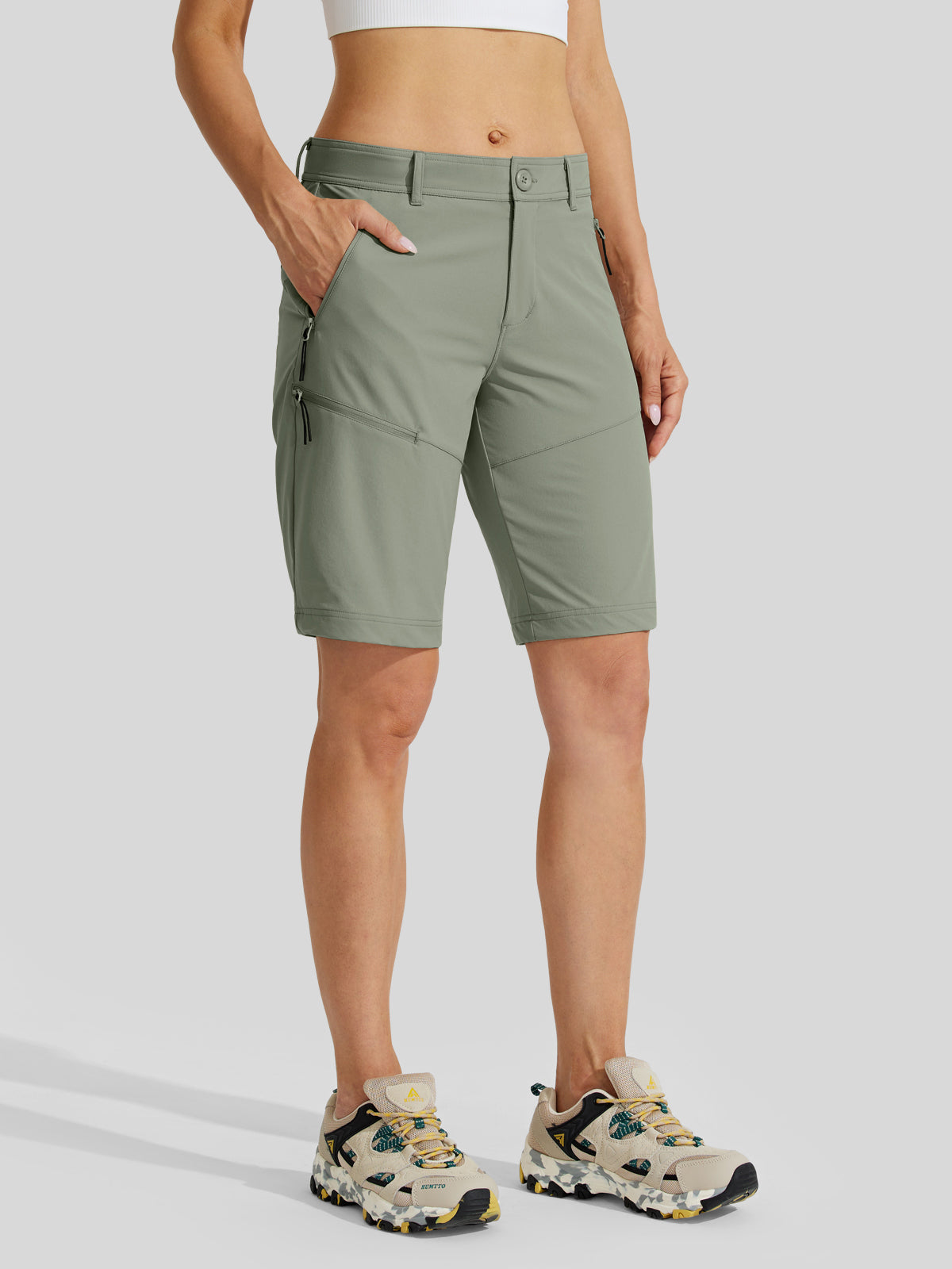 Women's Slim Leg Golf Shorts 10 Inch