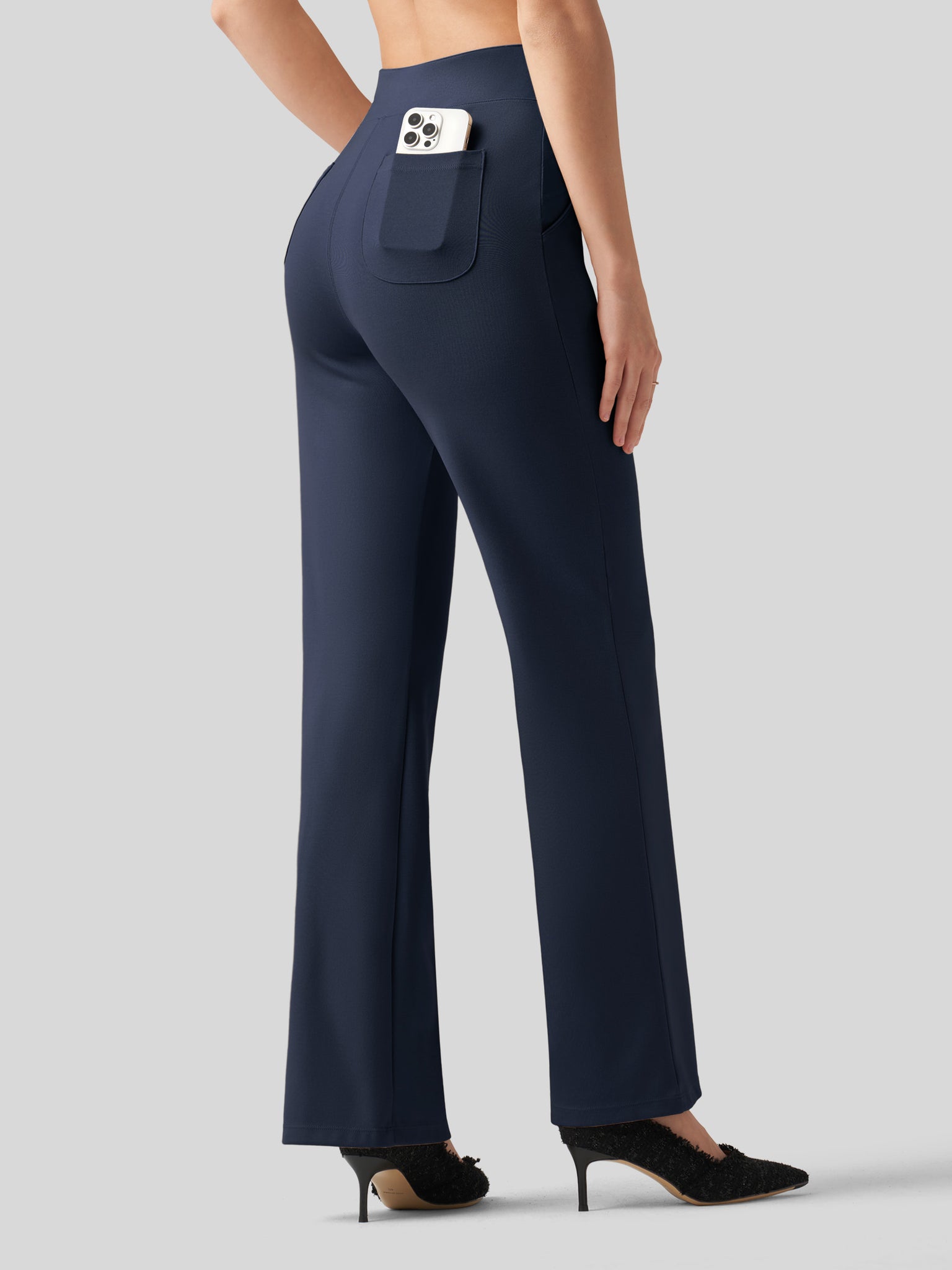 Women's Smooth Wide Leg Dress Pants 31 Inch