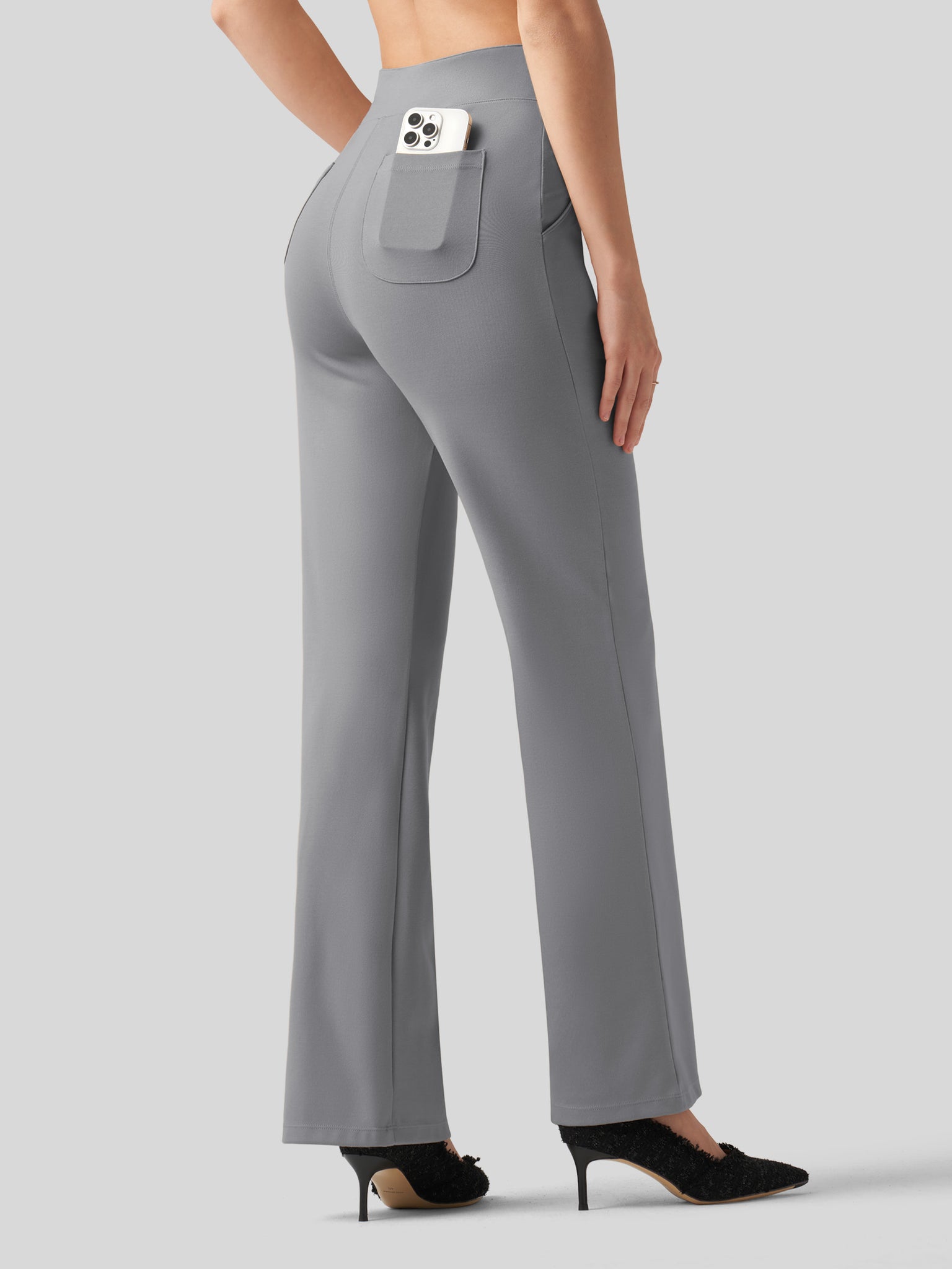 Women's Smooth Wide Leg Dress Pants 31 Inch