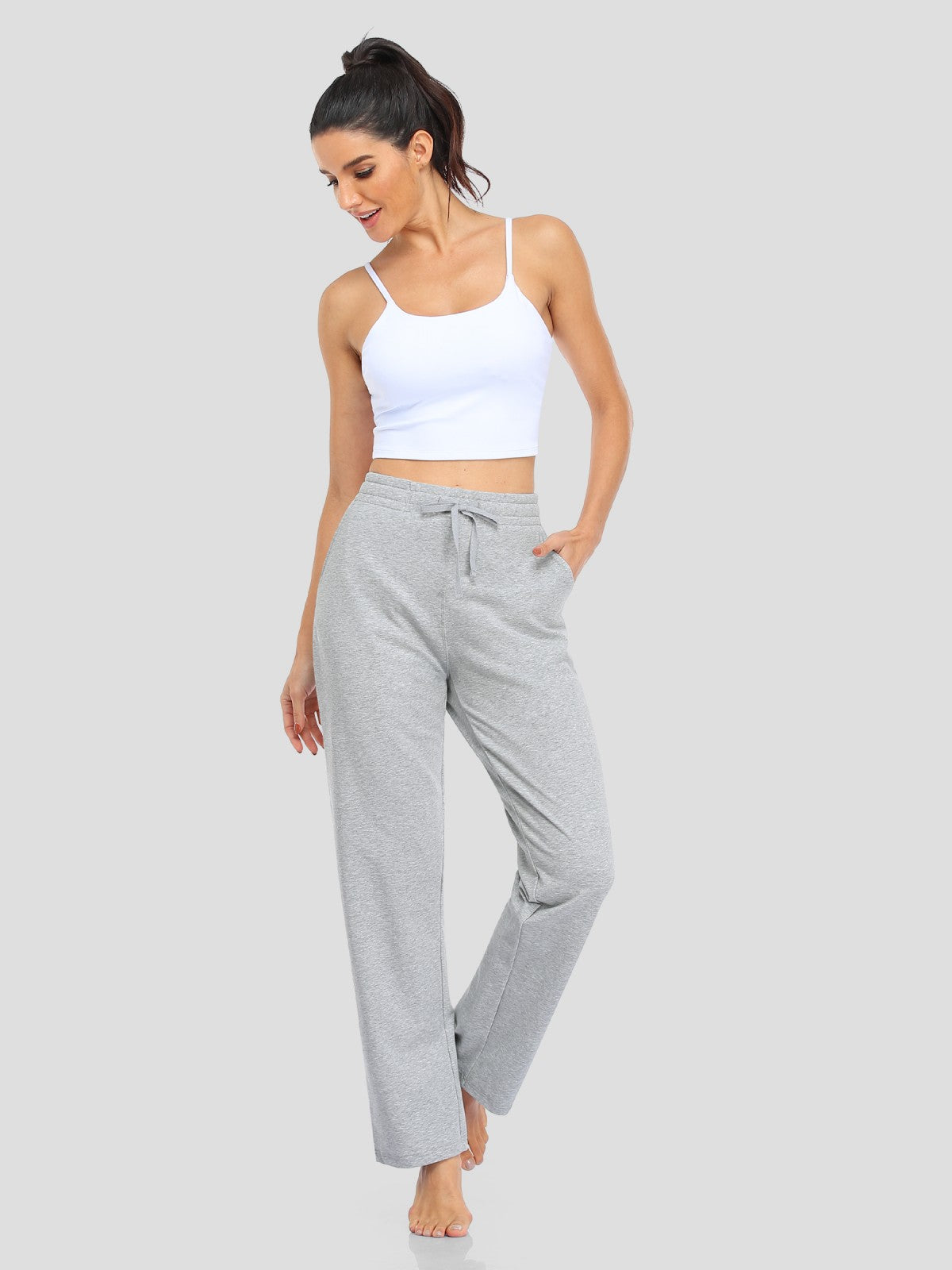 Women's Straight-Leg Cotton Sweatpants