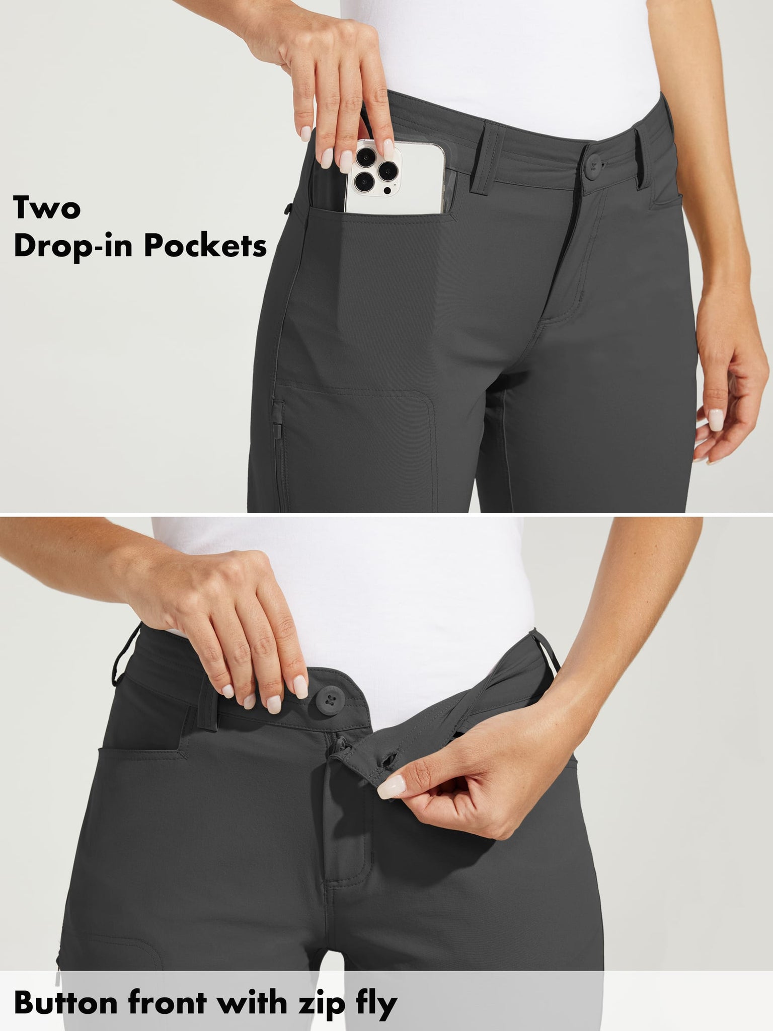 Women's Stretch Athletic Pants_DeepGray_model4