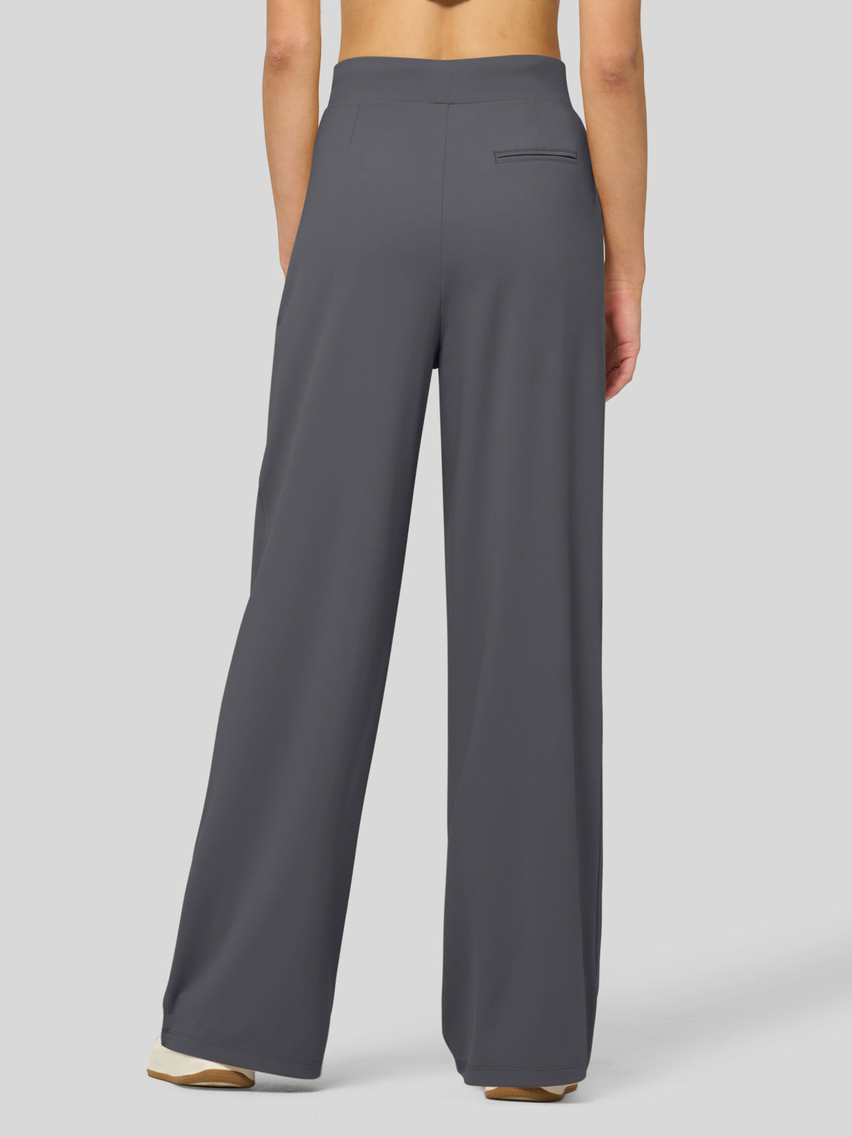 willit Women's Stretchy Wide Leg Slacks-28 Inch - deepgray