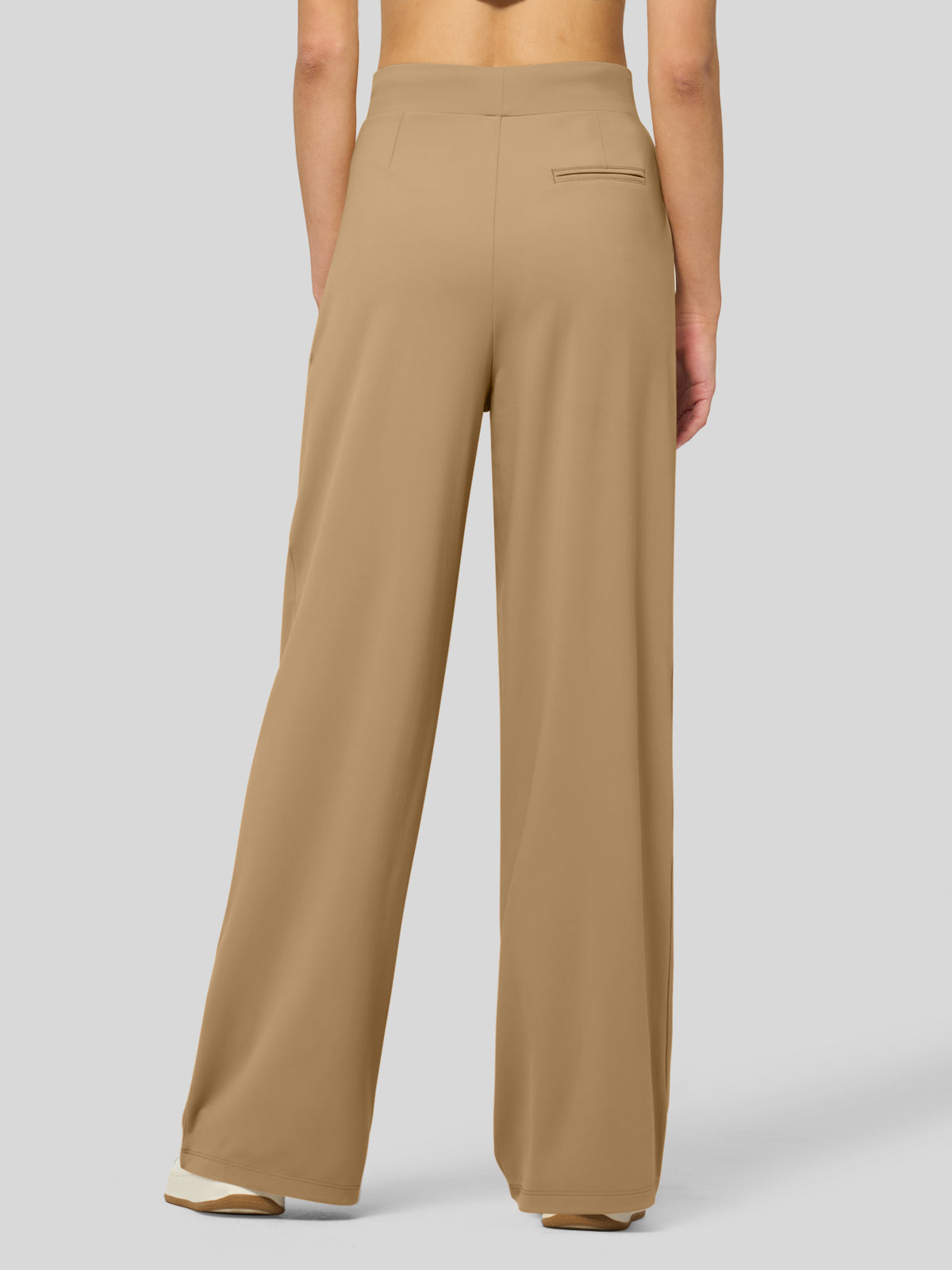 willit Women's Stretchy Wide Leg Slacks-28 Inch - deepkhaki