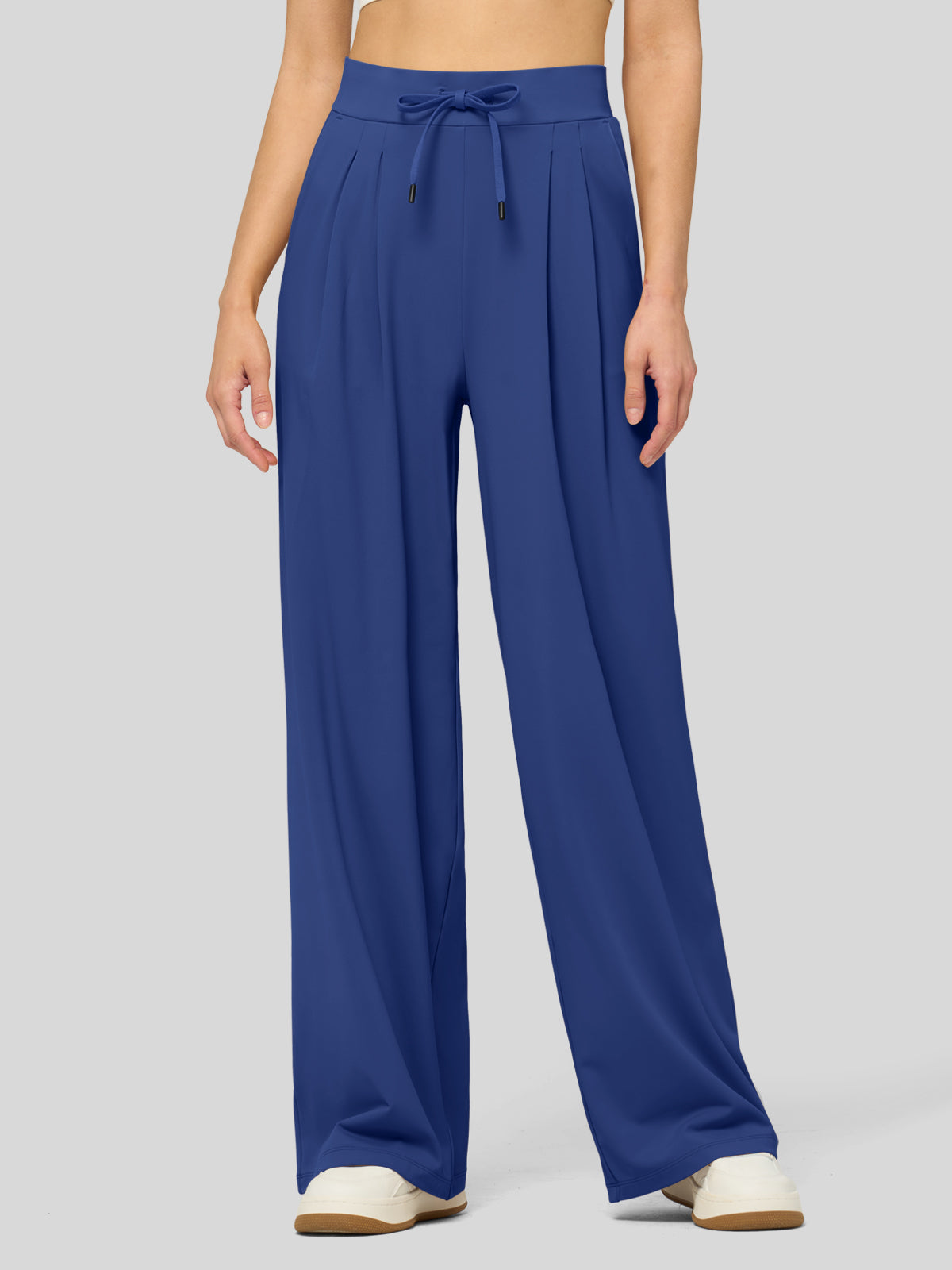willit Women's Stretchy Wide Leg Slacks-28 Inch - royalblue