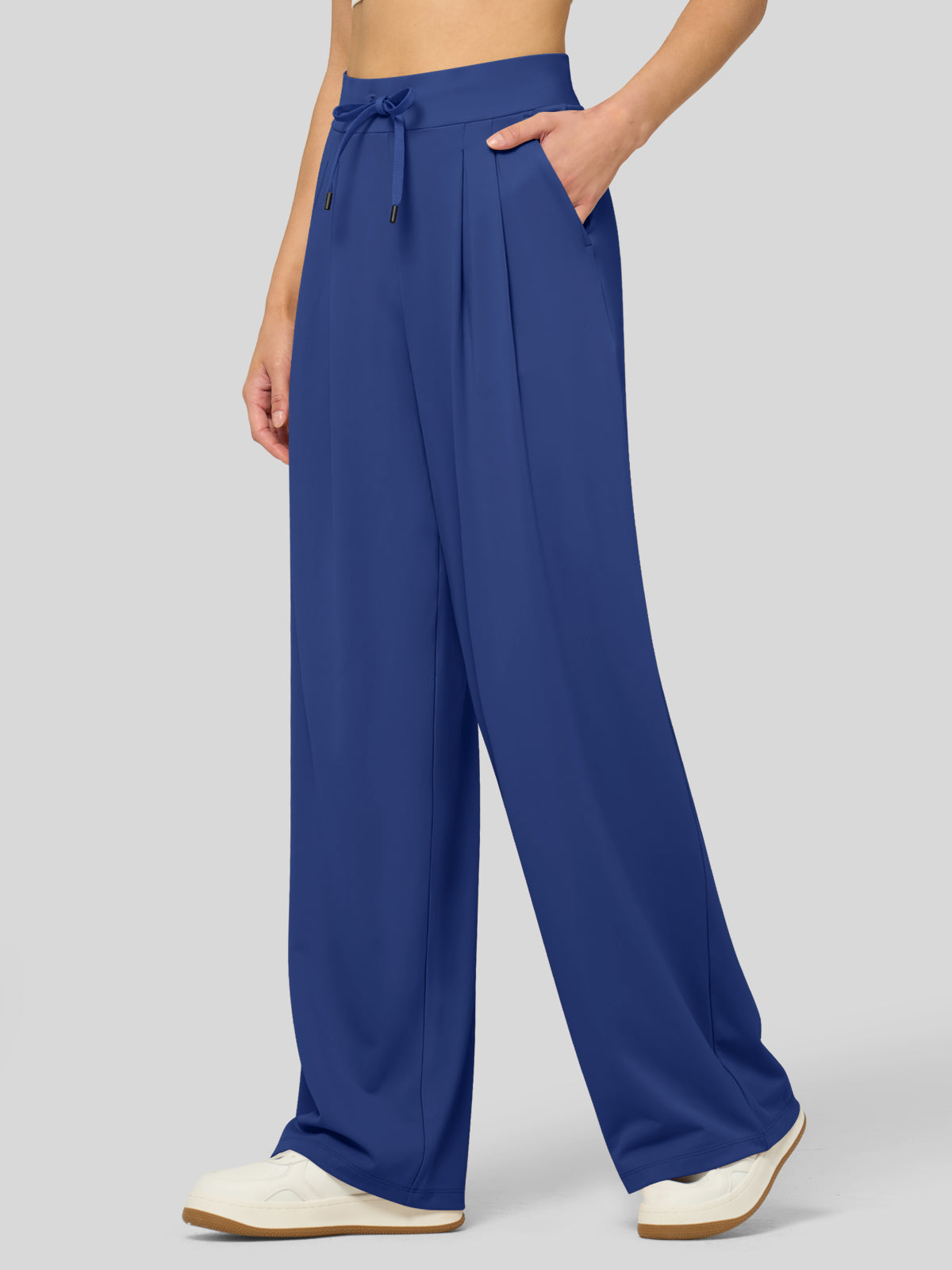 willit Women's Stretchy Wide Leg Slacks-28 Inch - royalblue