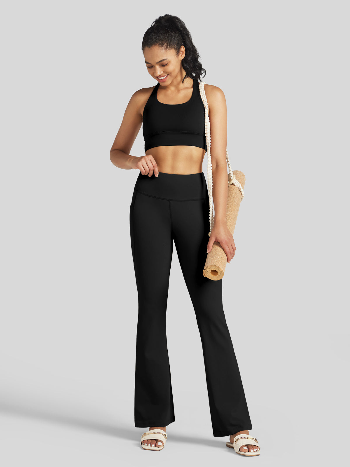 Women's Stretchy Yoga Pants Bootcut 31 Inch